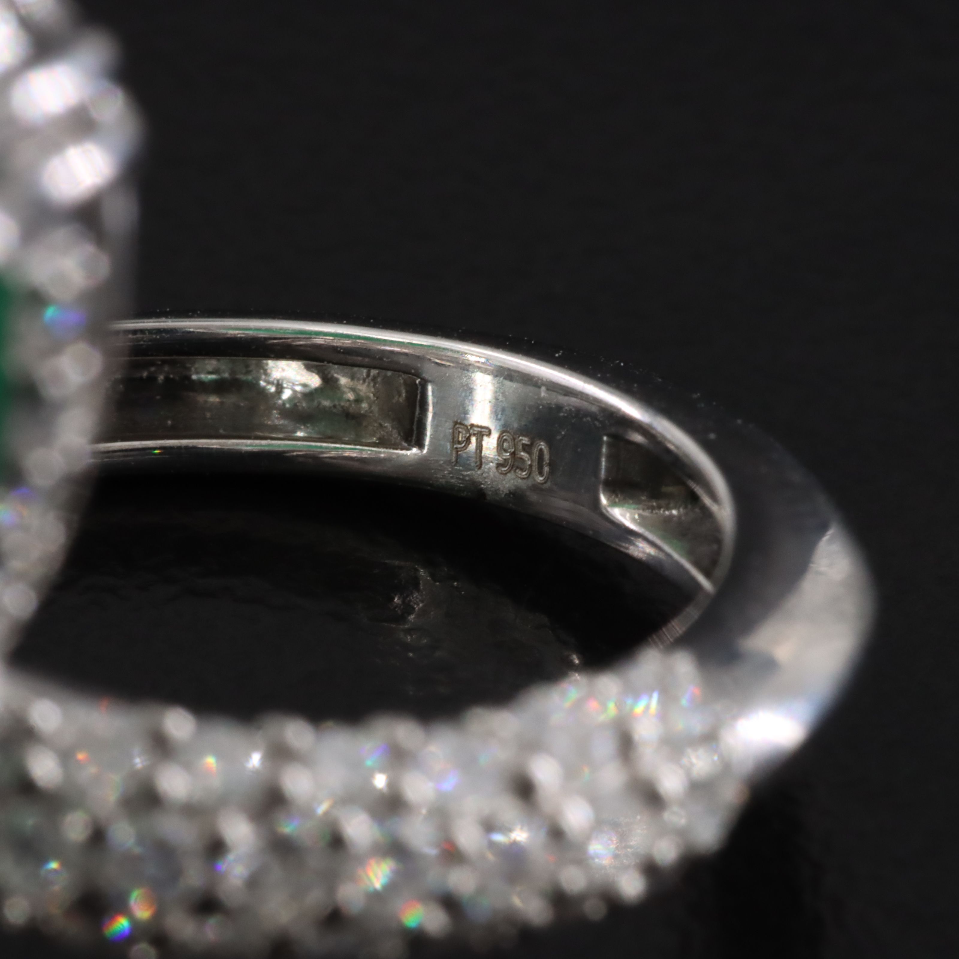 Platinum 15.51 CT Emerald and 1.28 CTW Diamond Ring