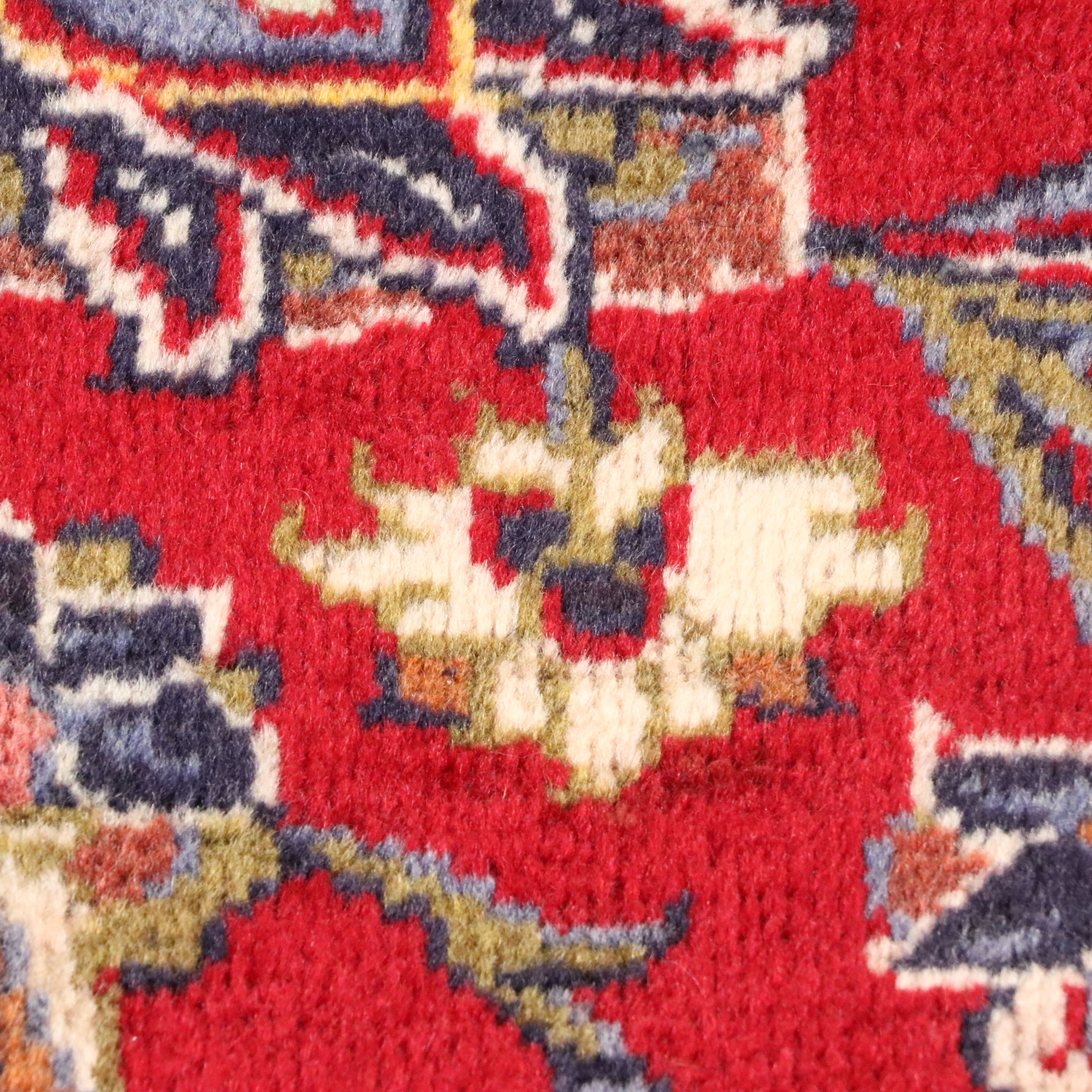 9'6 x 12'10 Hand-Knotted Persian Kashan Room-Sized Rug