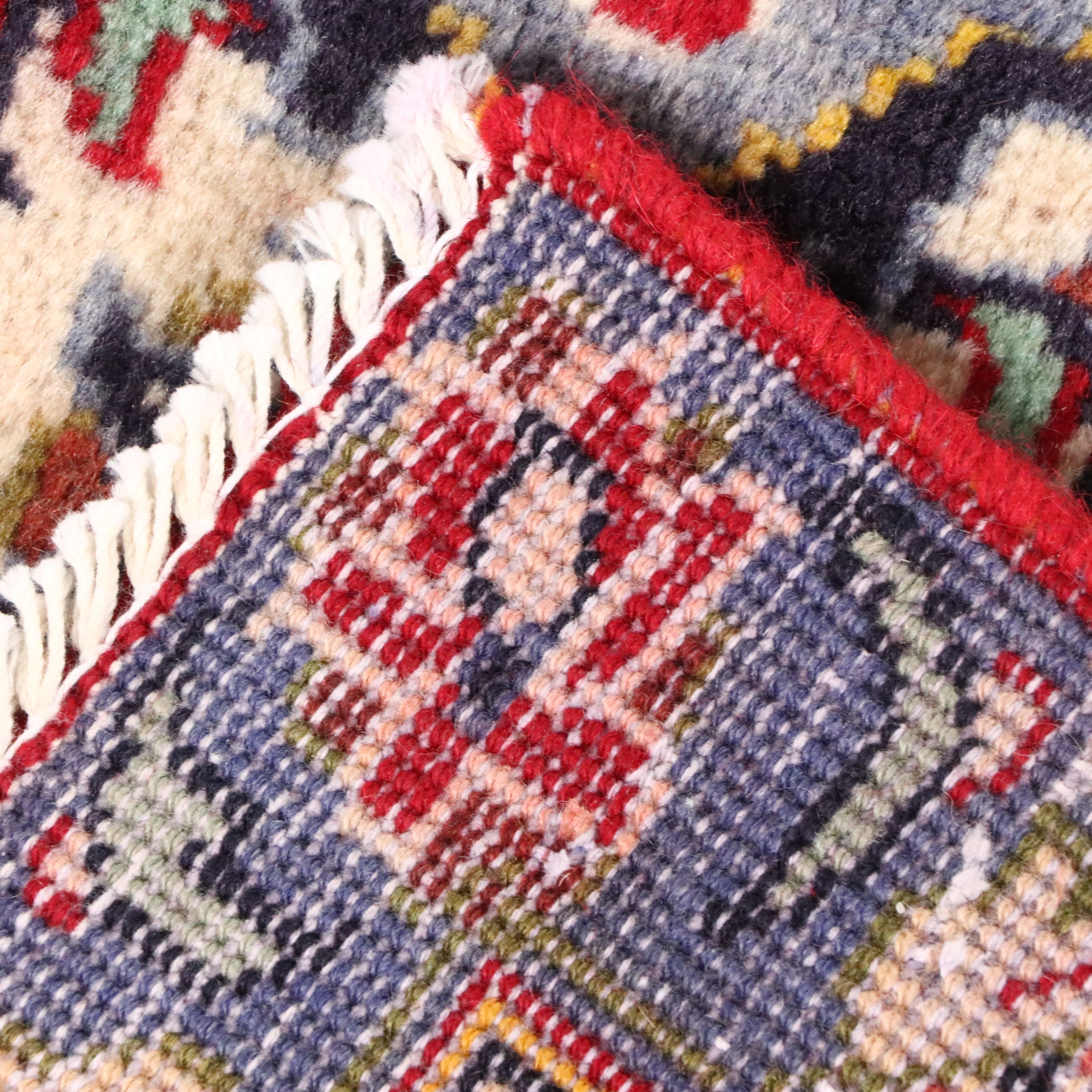 9'6 x 12'10 Hand-Knotted Persian Kashan Room-Sized Rug