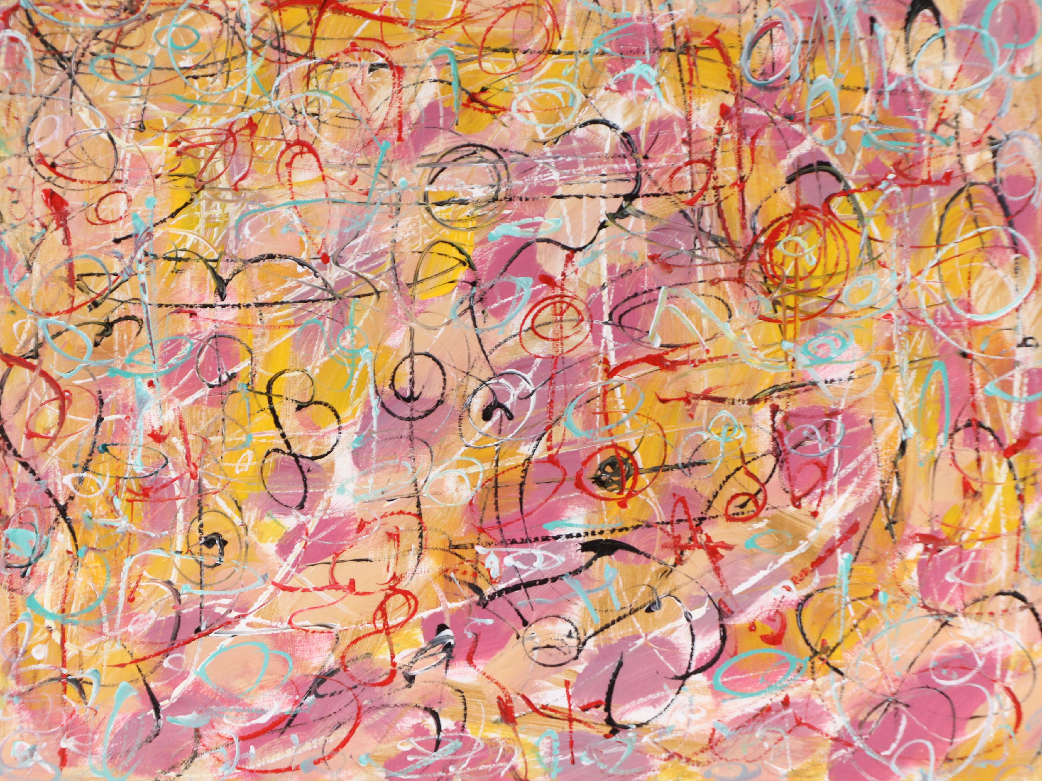 Saul Gefen Abstract Acrylic Painting, 2026