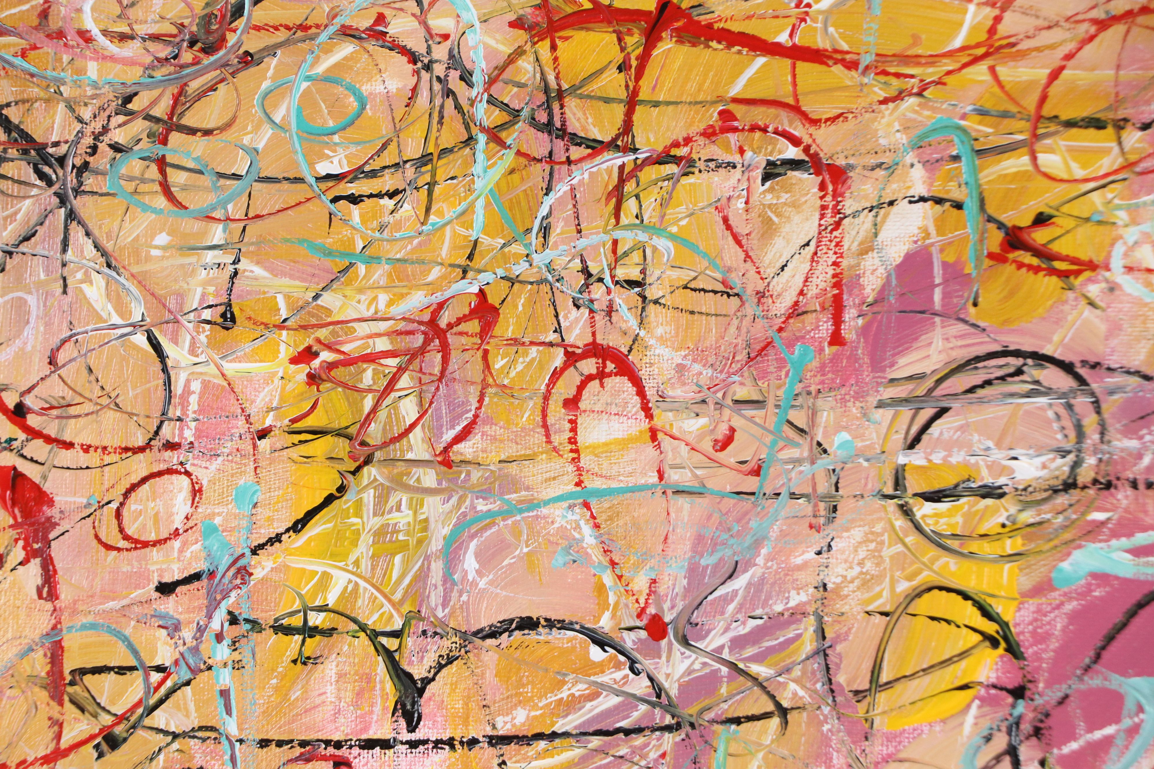 Saul Gefen Abstract Acrylic Painting, 2026