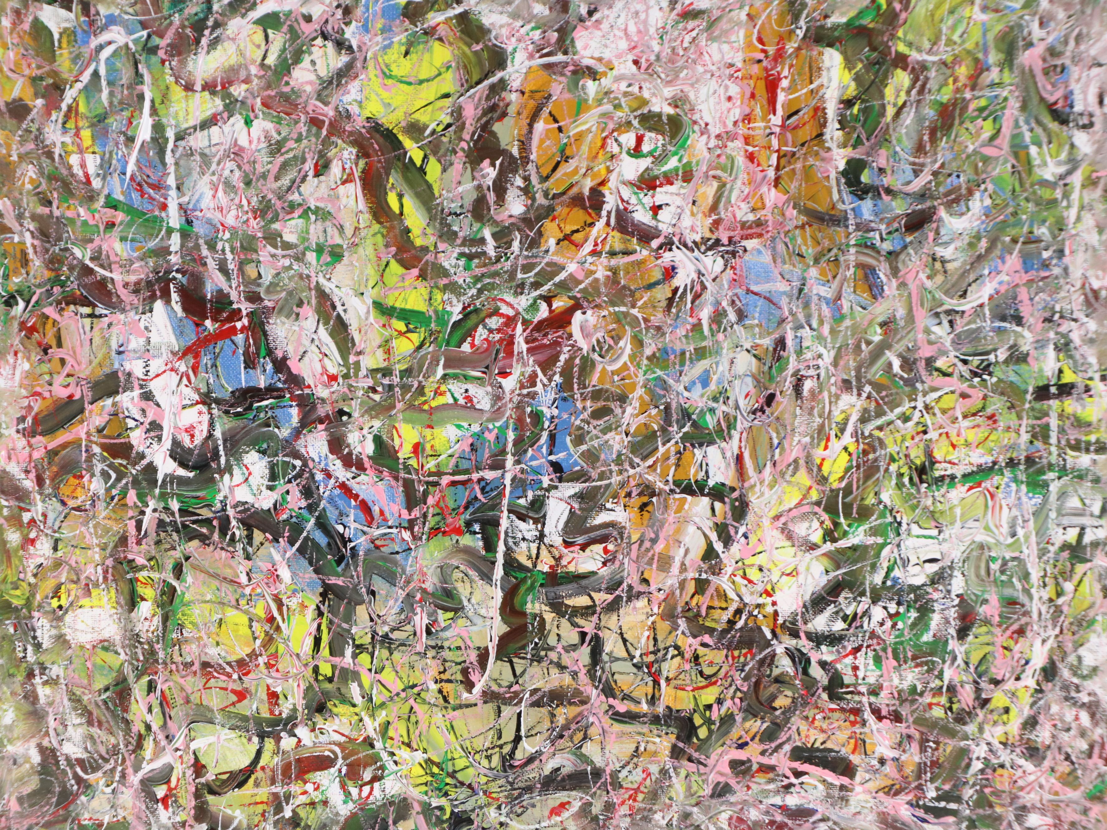 Saul Gefen Abstract Acrylic Painting, 2026