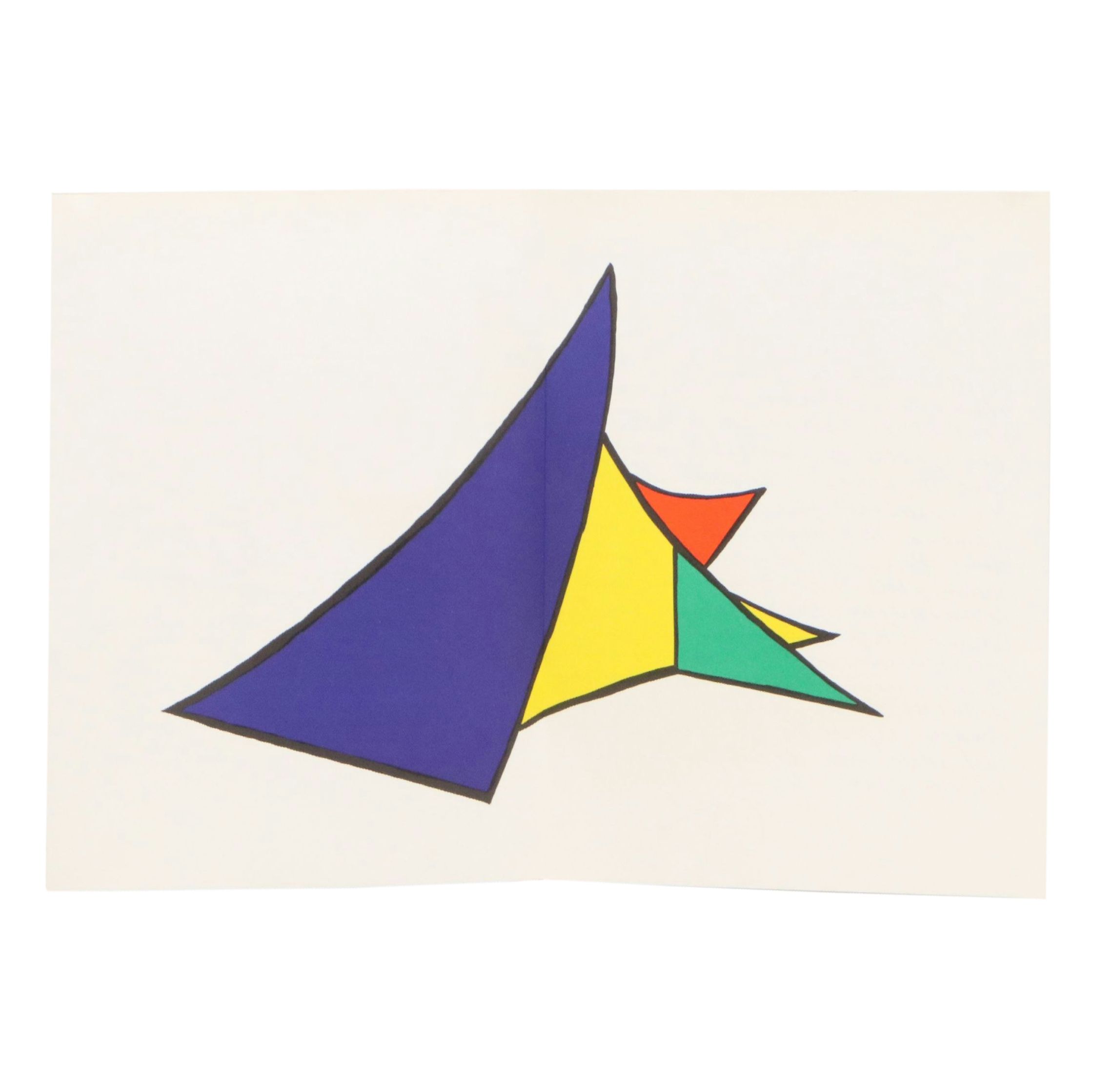 Alexander Calder Double-Page Color Lithograph for "Derrière le Miroir," 1963