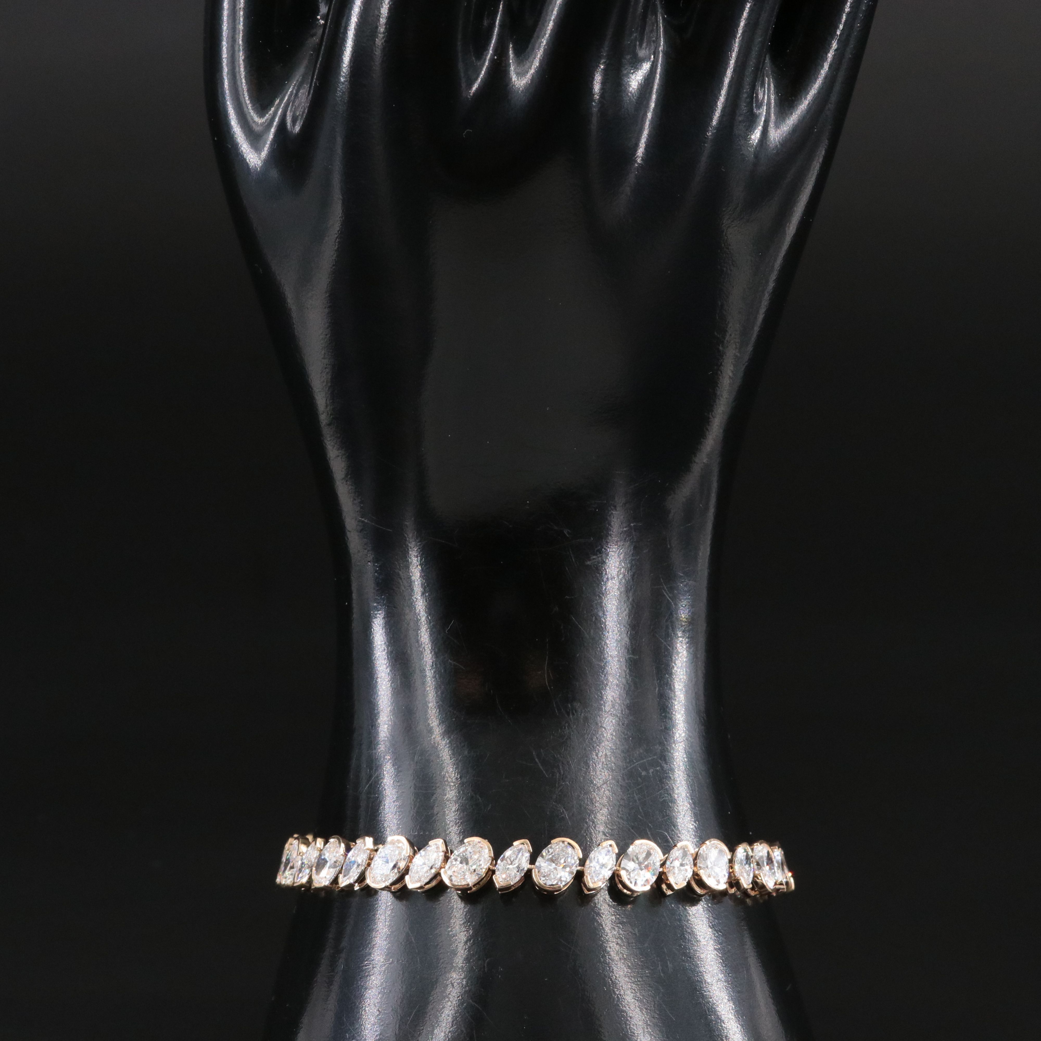 14K 17.41 CTW Lab Grown Diamond Line Bracelet