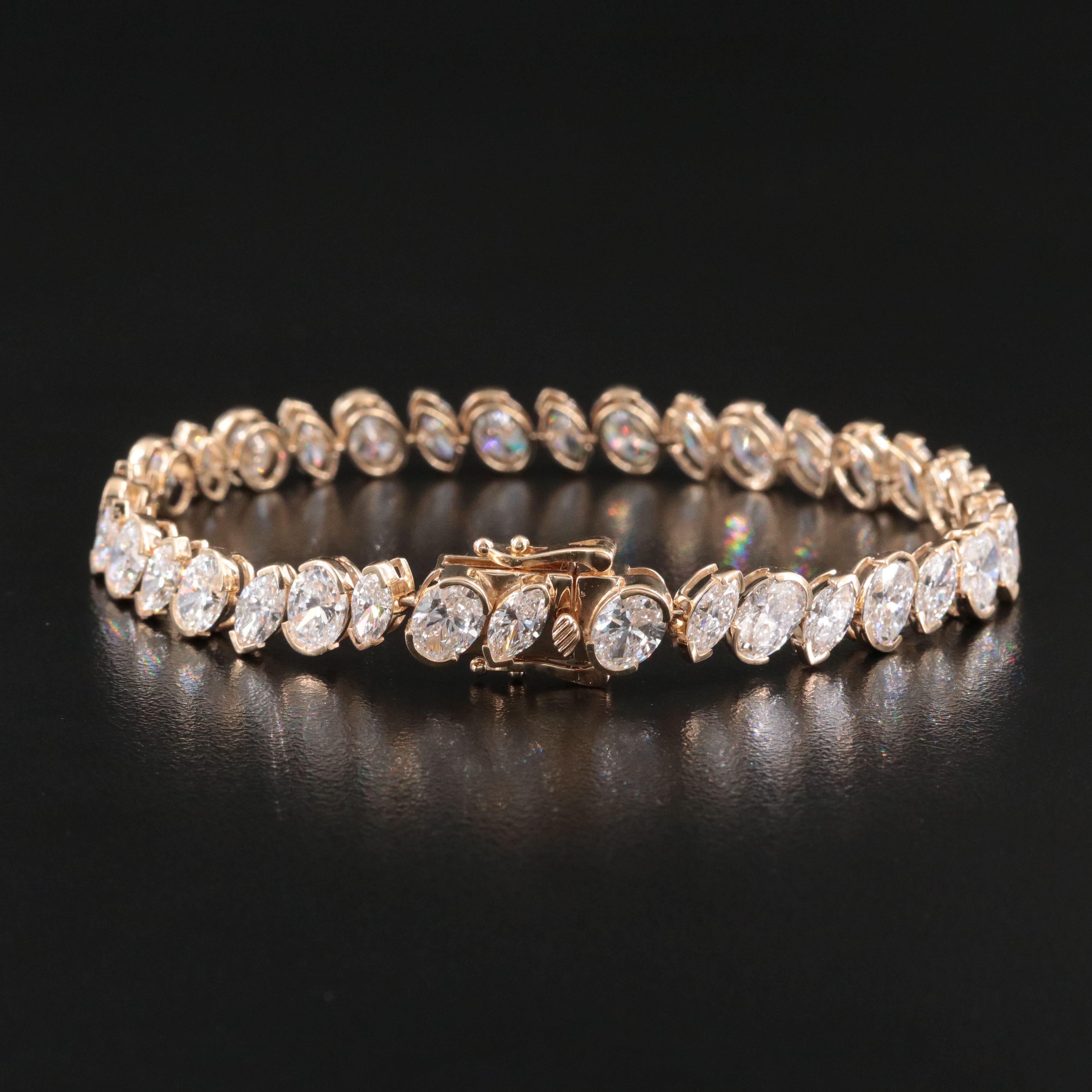 14K 17.41 CTW Lab Grown Diamond Line Bracelet