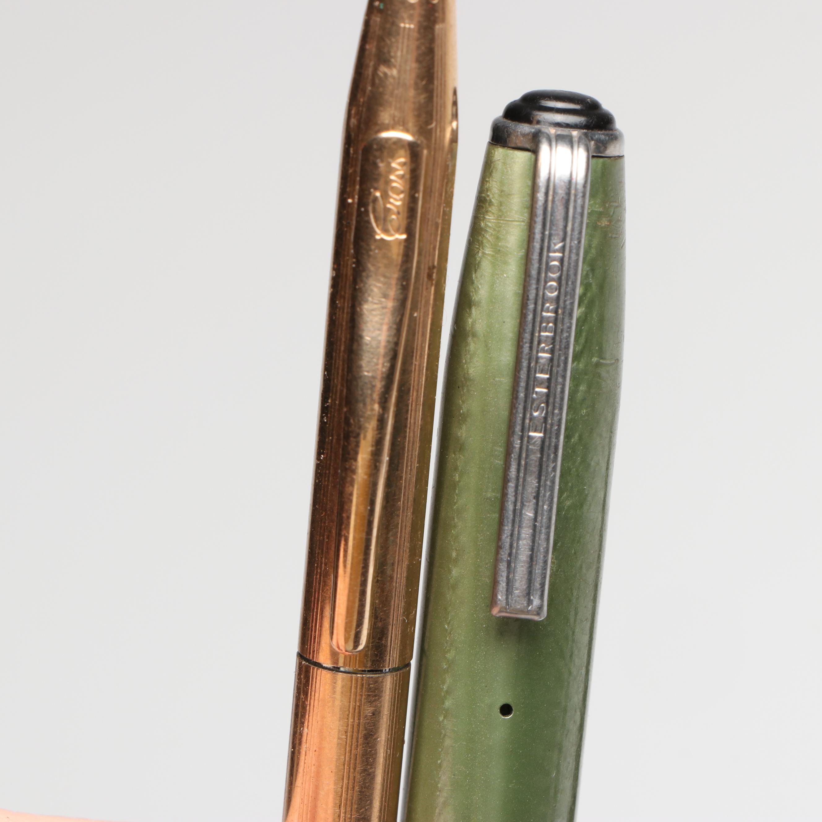 Cross Classic Century 14K Gold and Other Pens with Vintage Spectacles in Cases