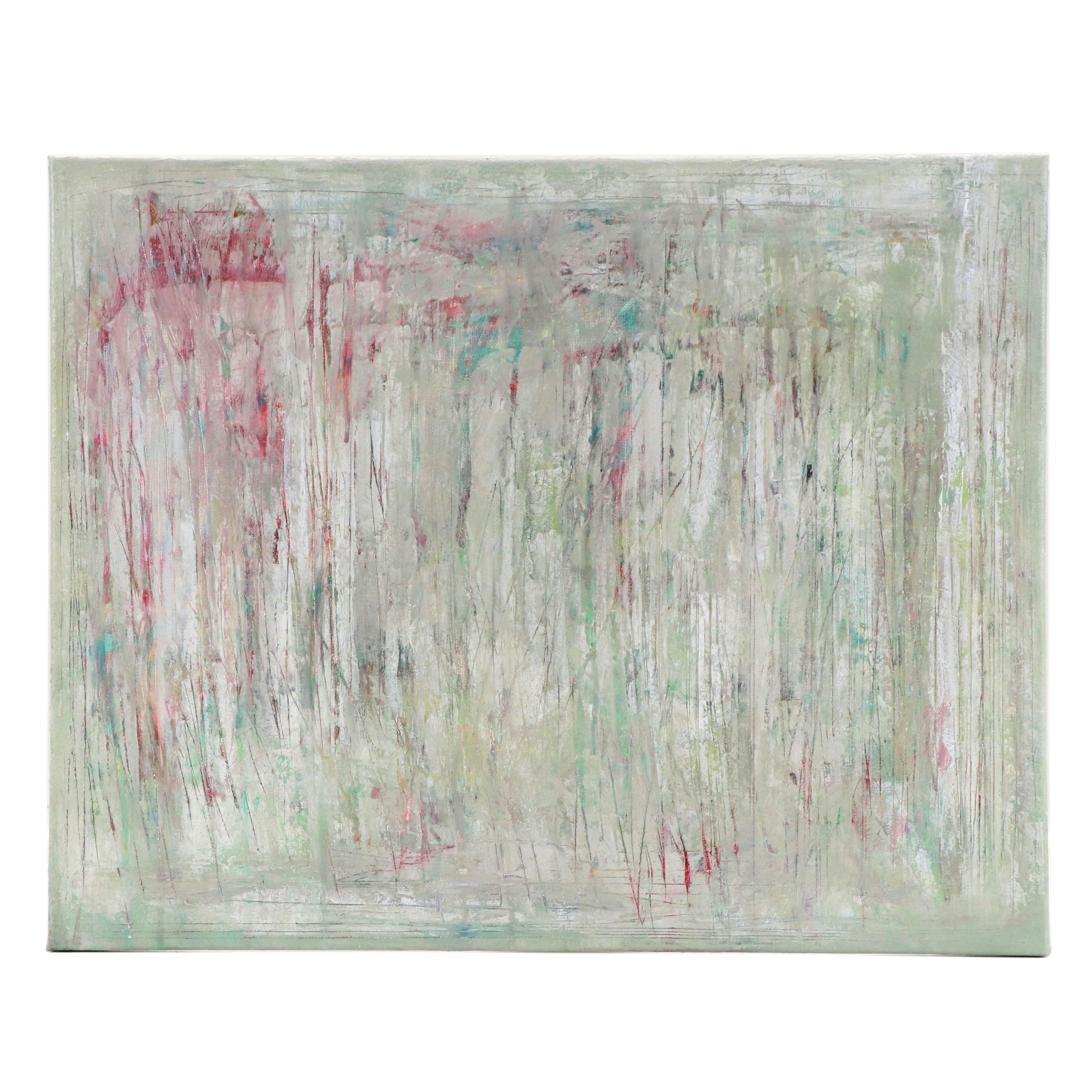 Saul Gefen Abstract Acrylic Painting, 2026