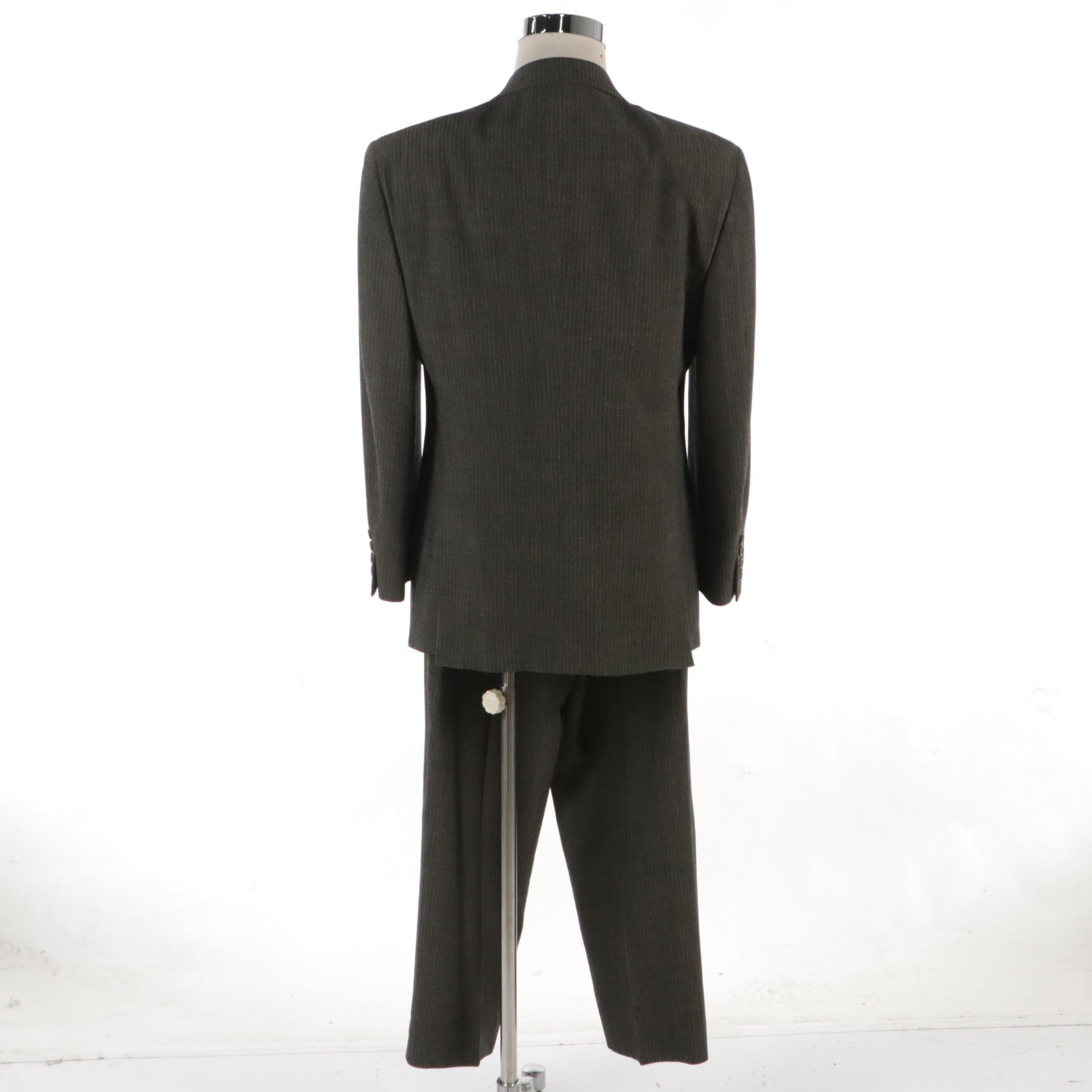 Men's Valentino Grey Wool Three-Piece Suit