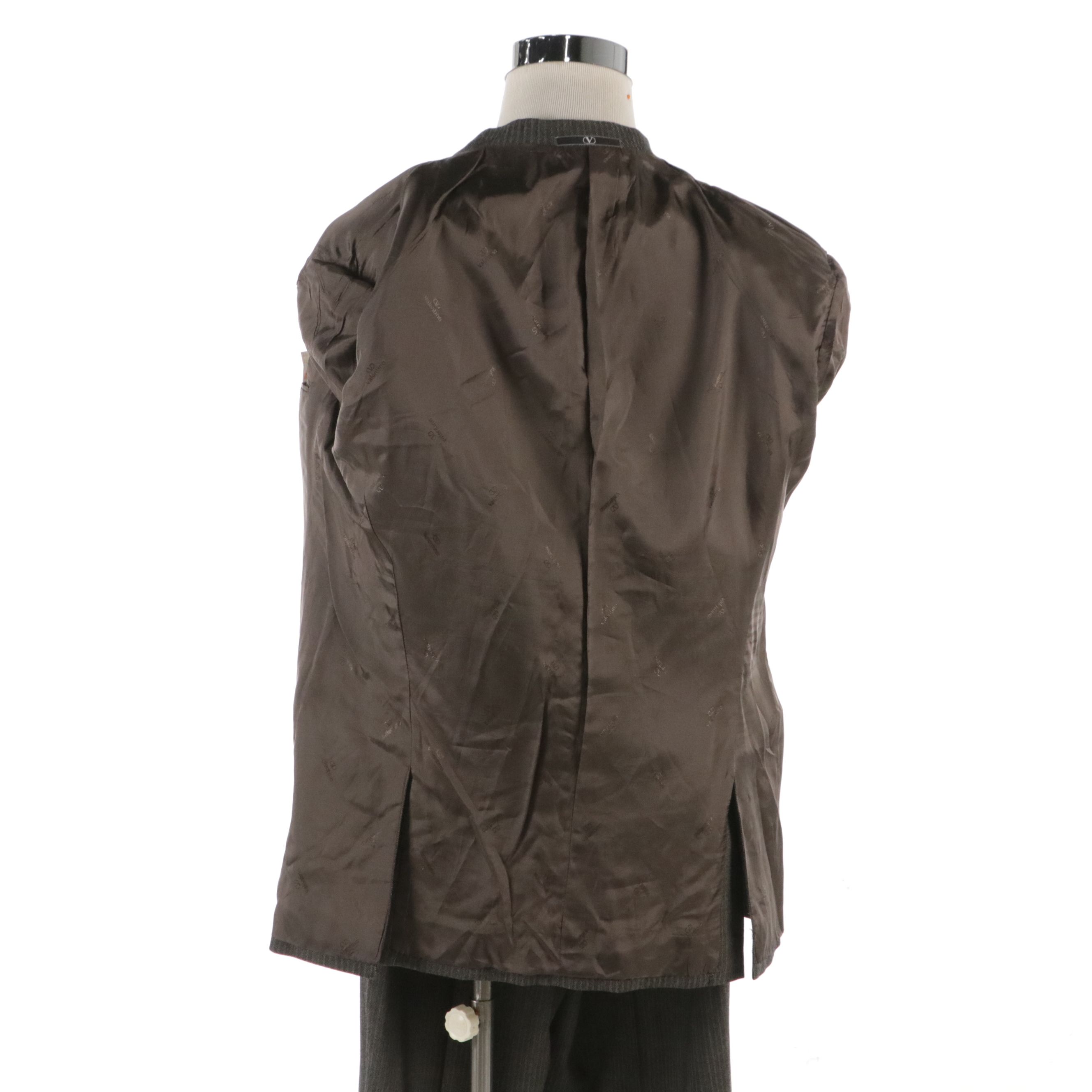 Men's Valentino Grey Wool Three-Piece Suit