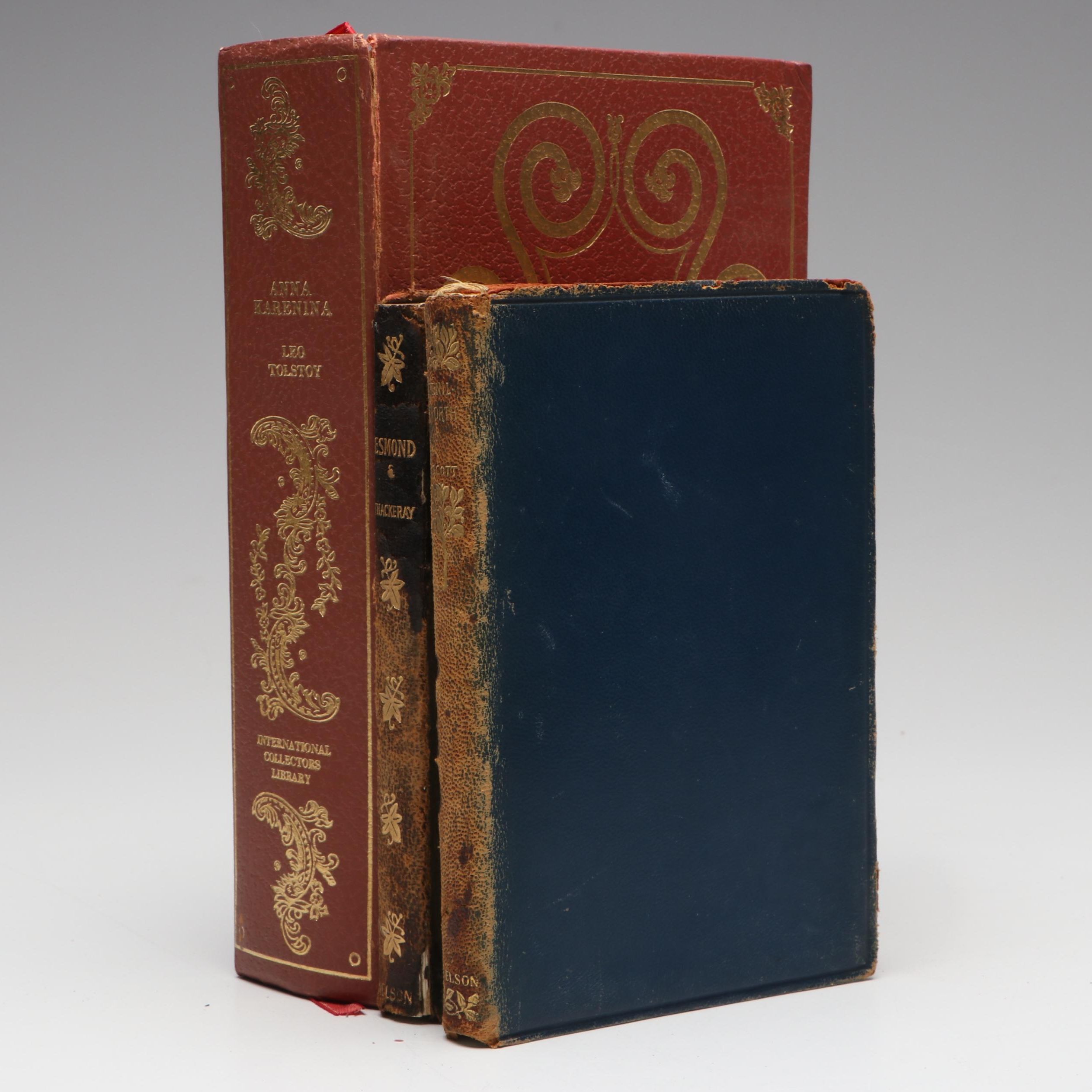 Leather Bound "Kenilworth" by Sir Walter Scott and More Books