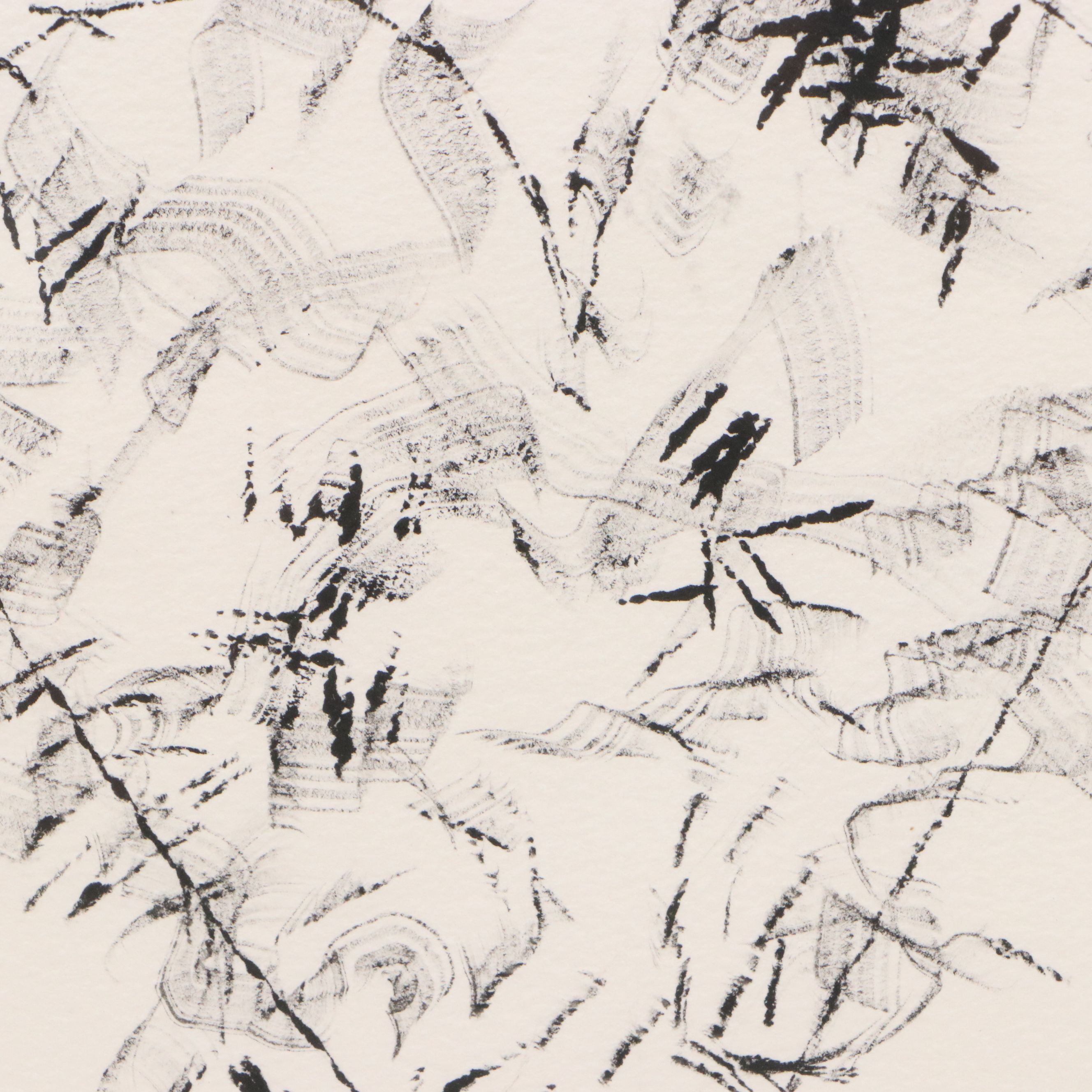 Ink and Watercolor Painting of Hearts, 1993