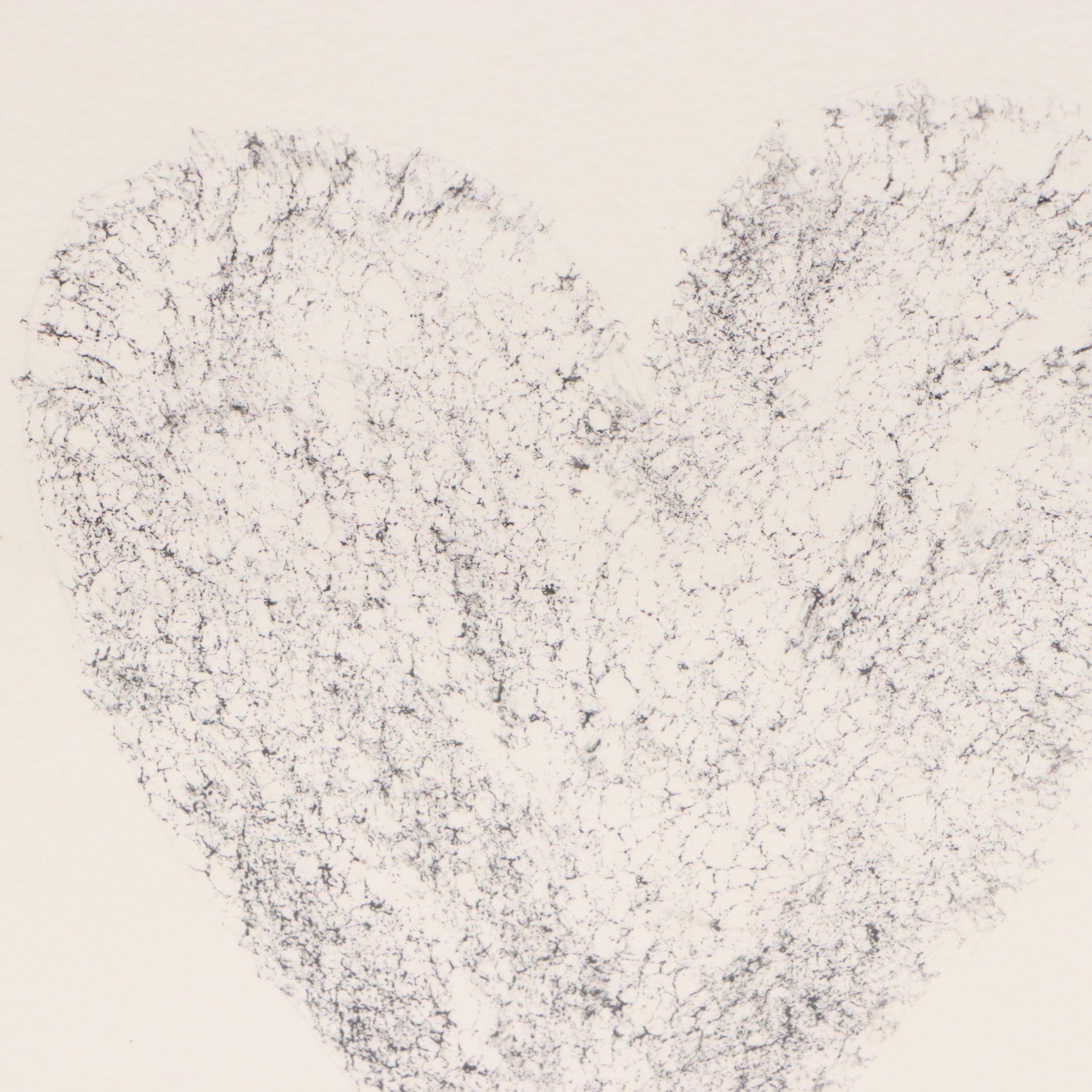 Ink and Watercolor Painting of Hearts, 1993