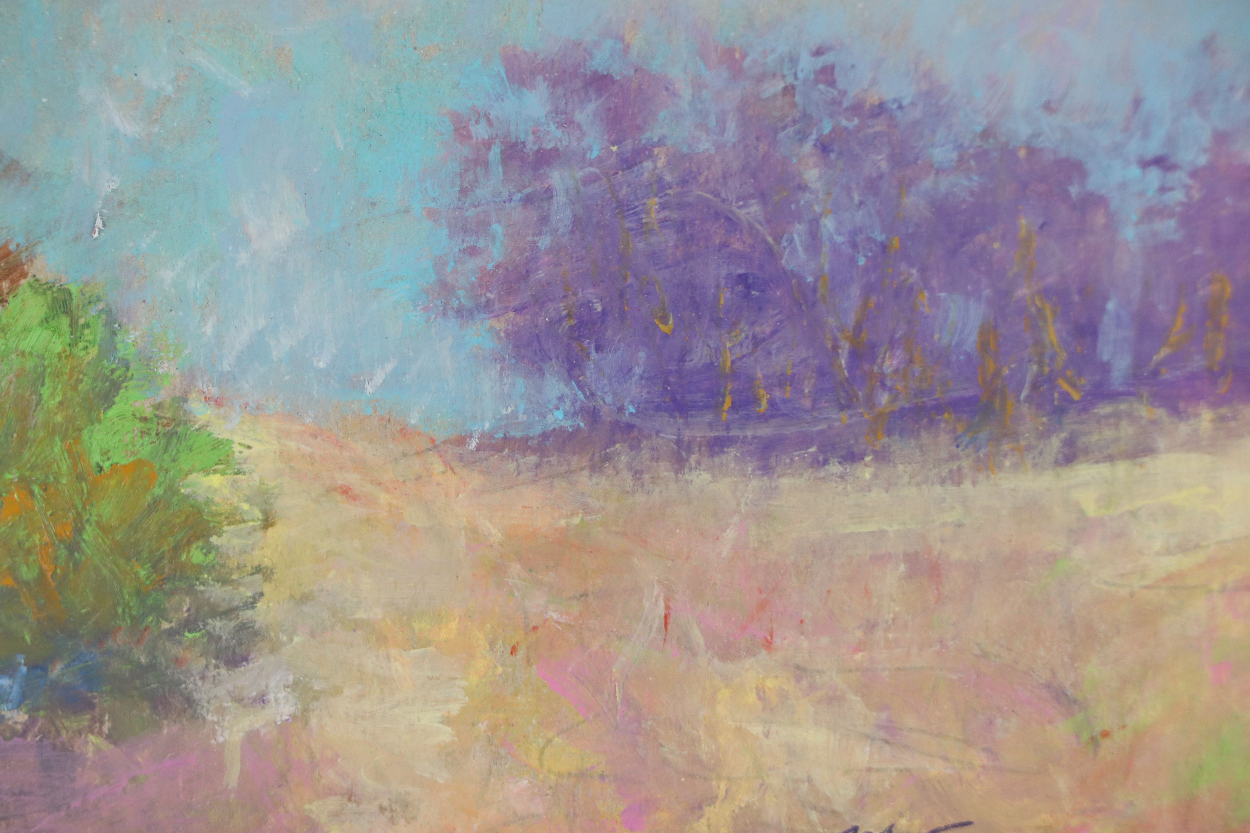 Robert Riddle Baker Acrylic Landscape Painting "A Wait for the Summer Rain"