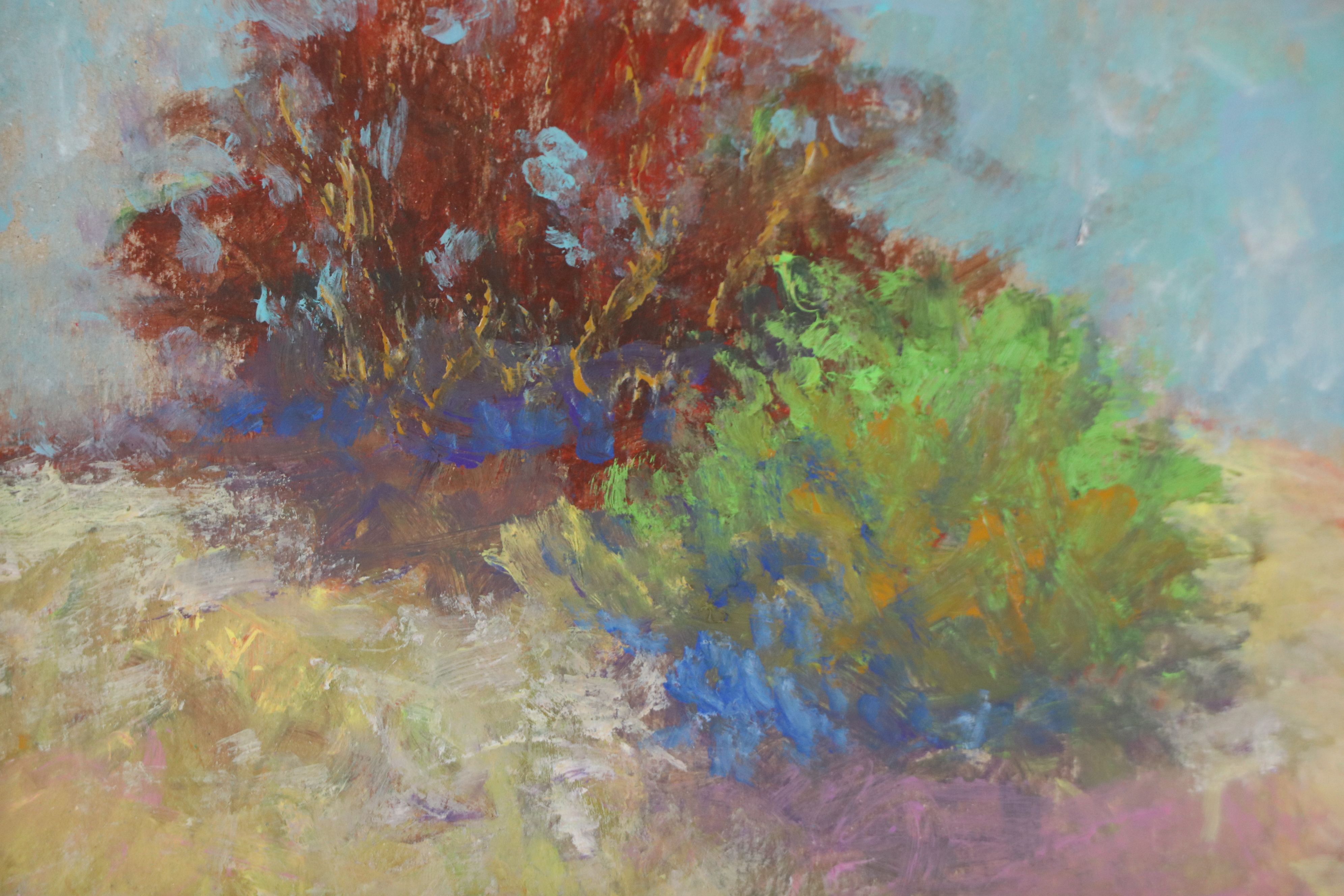 Robert Riddle Baker Acrylic Landscape Painting "A Wait for the Summer Rain"