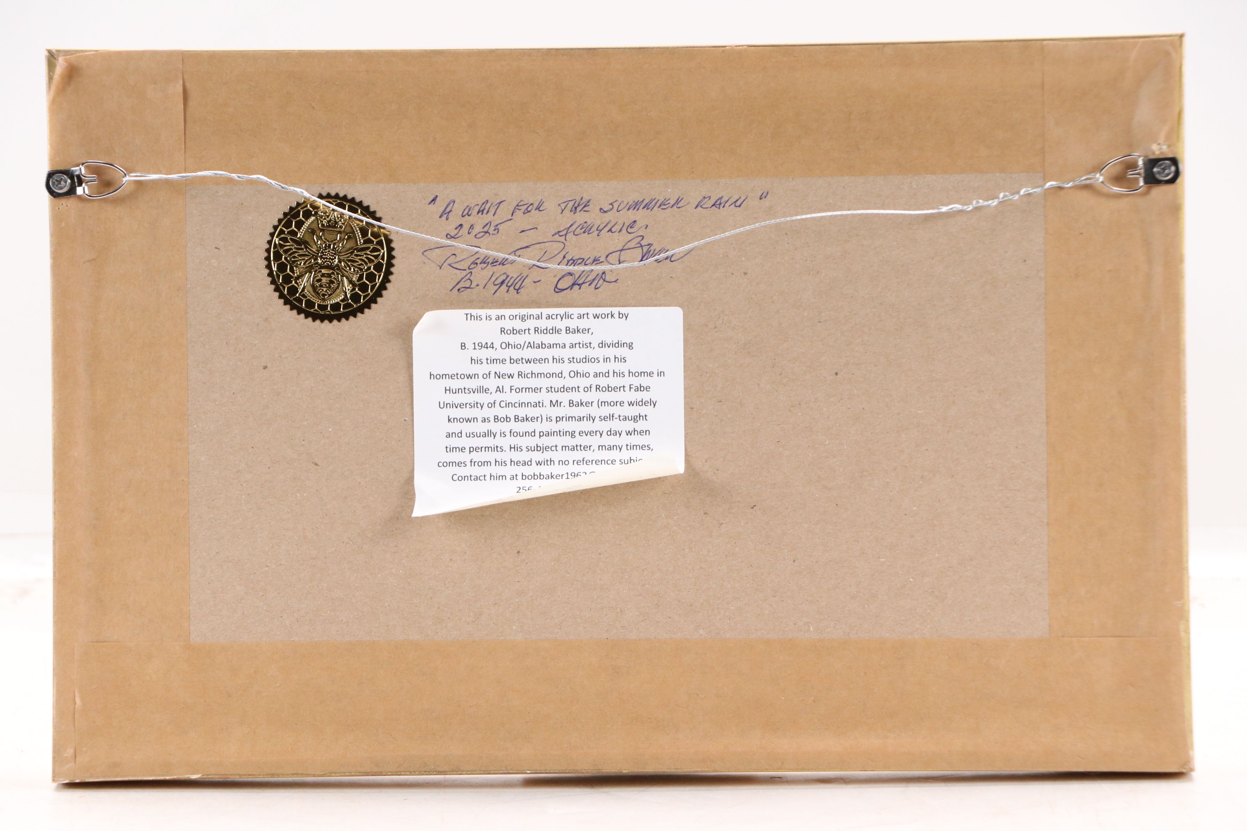 Robert Riddle Baker Acrylic Landscape Painting "A Wait for the Summer Rain"