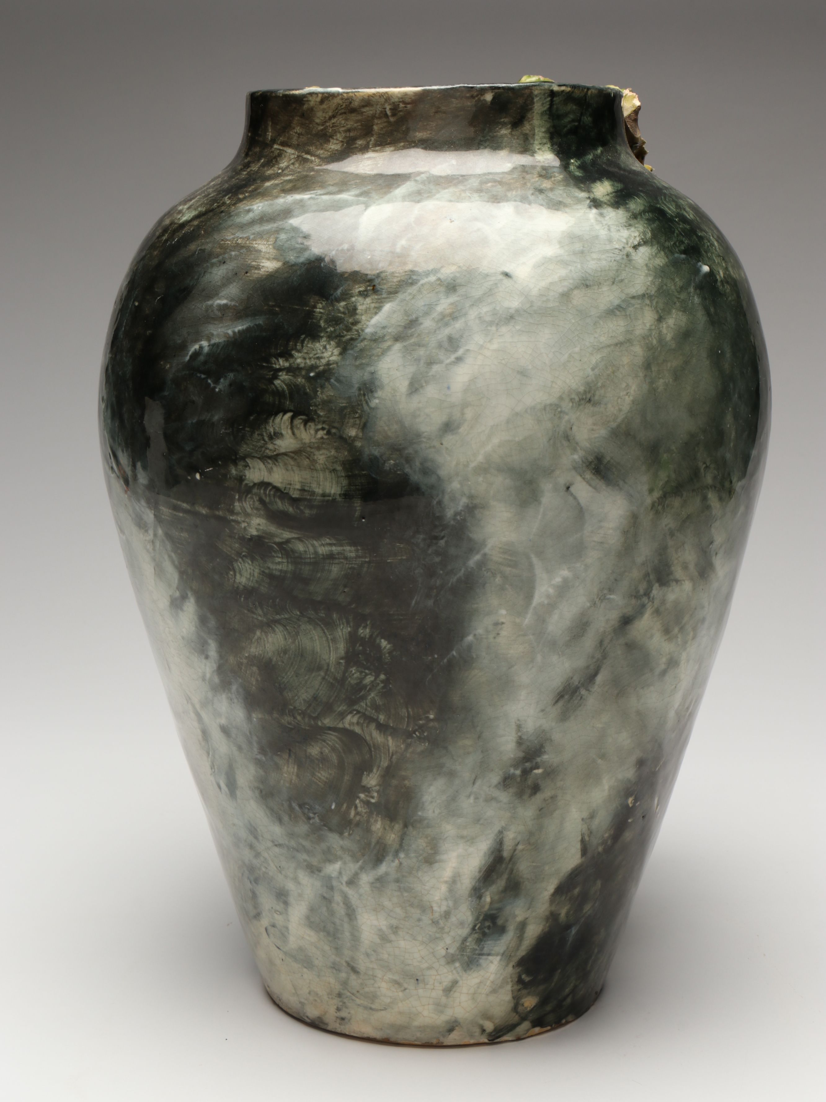 T.J. Wheatley Majolica Floral Vase, Late 19th Century