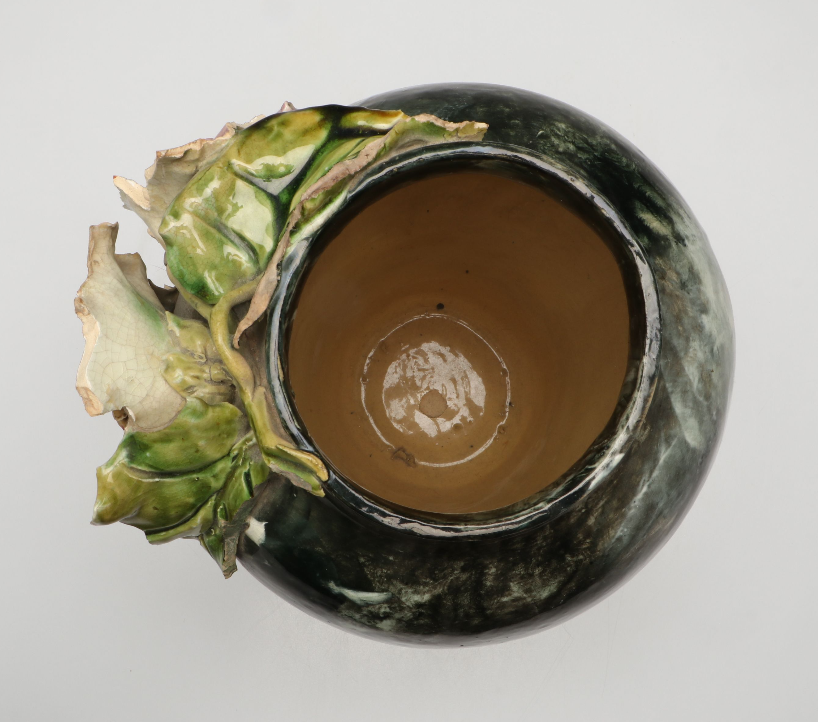 T.J. Wheatley Majolica Floral Vase, Late 19th Century