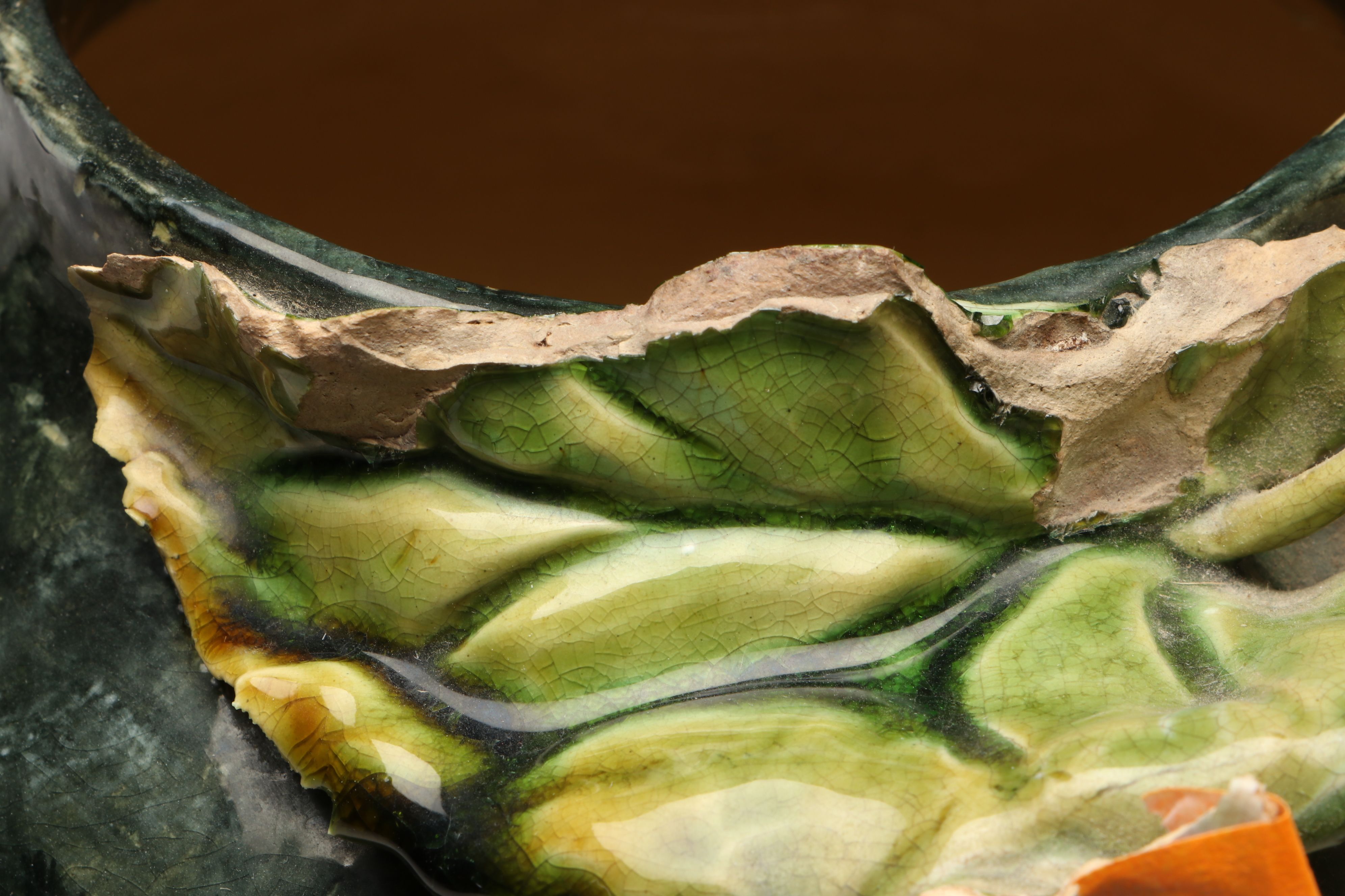 T.J. Wheatley Majolica Floral Vase, Late 19th Century