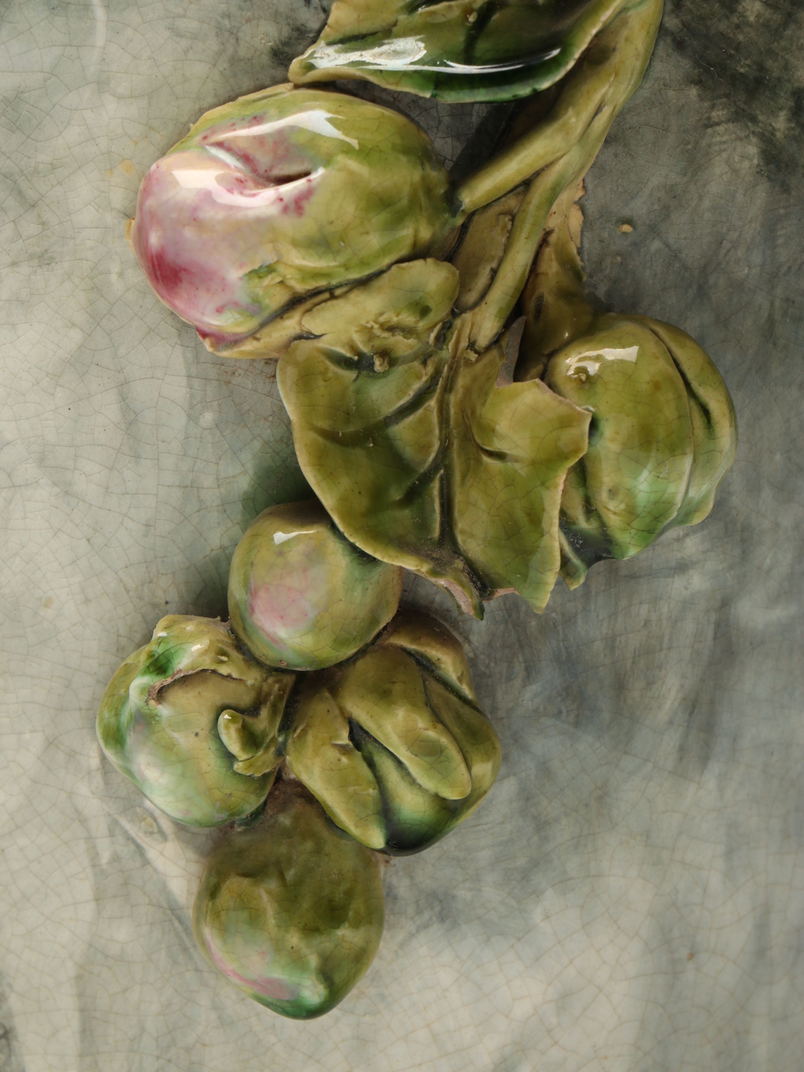 T.J. Wheatley Majolica Floral Vase, Late 19th Century