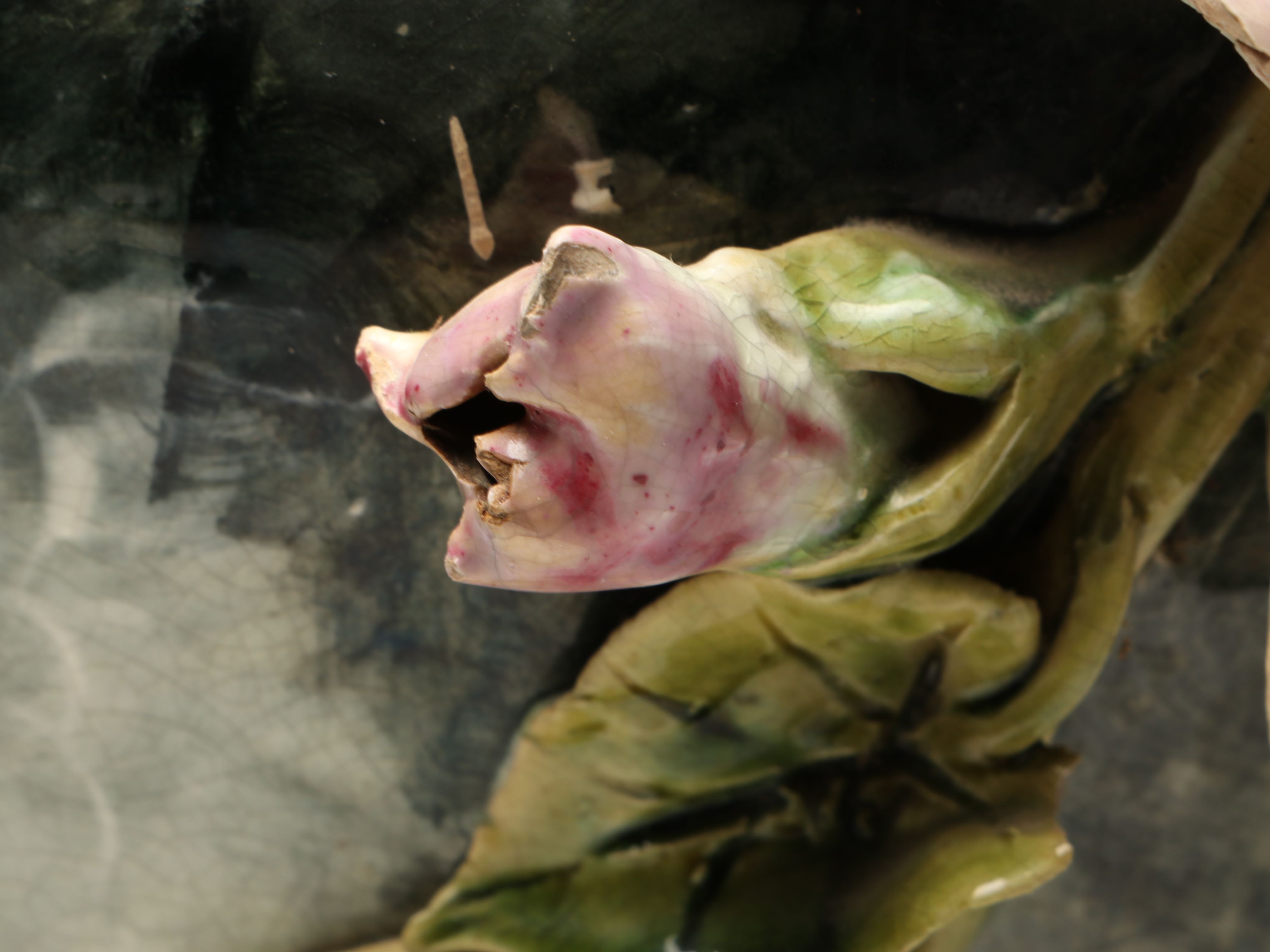 T.J. Wheatley Majolica Floral Vase, Late 19th Century