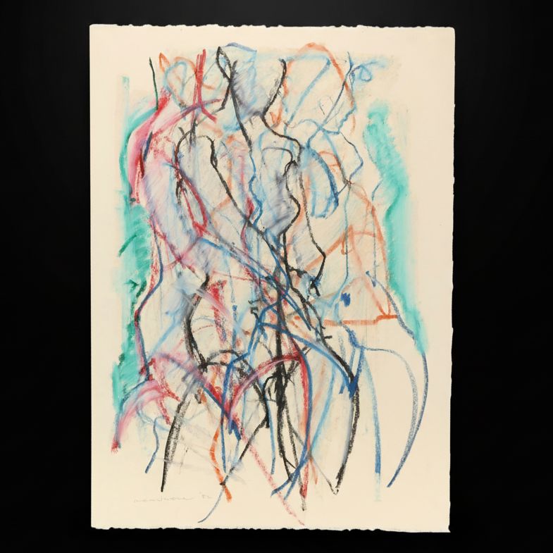 Jack Meanwell Expressionist Figurative Mixed Media Painting