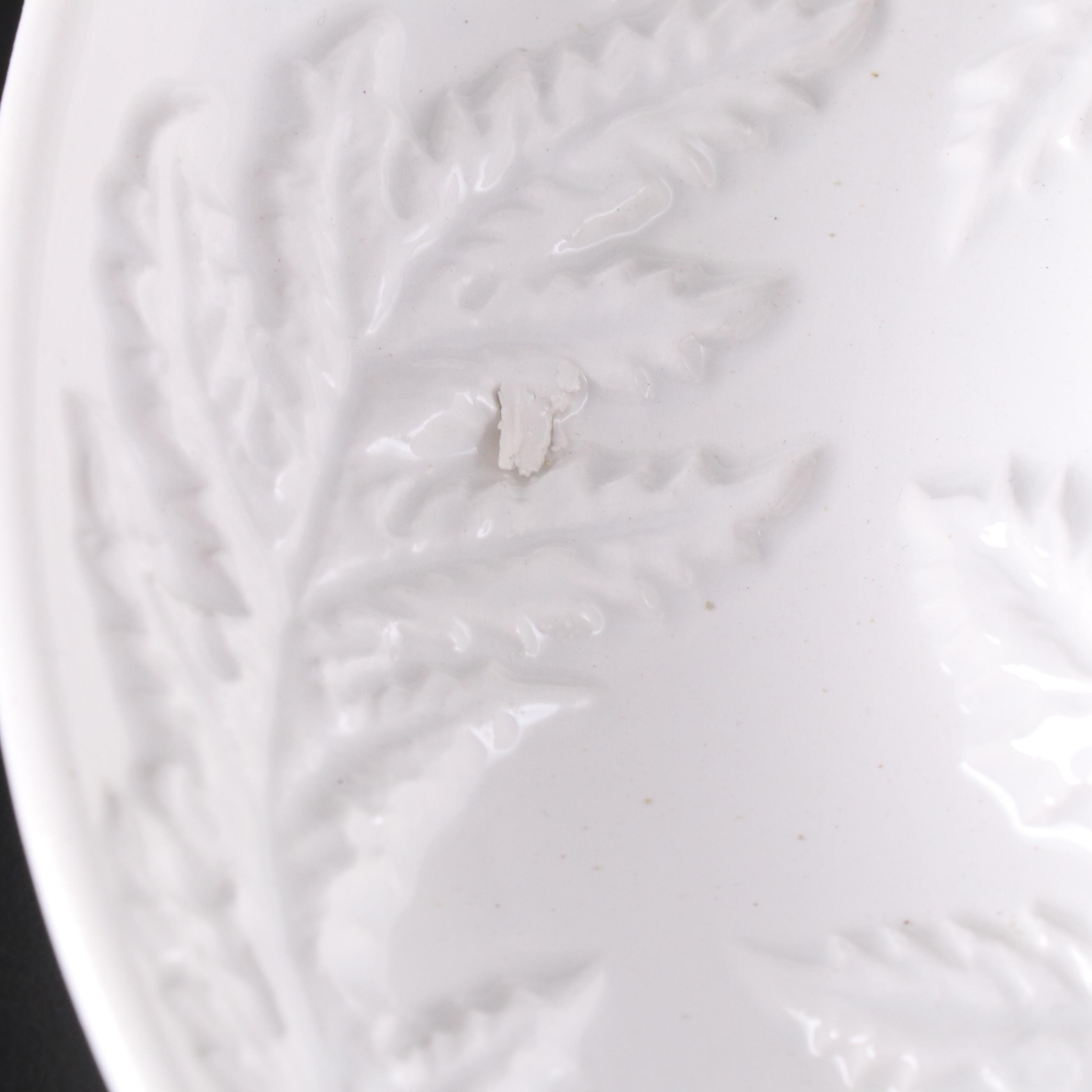 Secla Botanical Relief Ceramic Divided Serving Plates