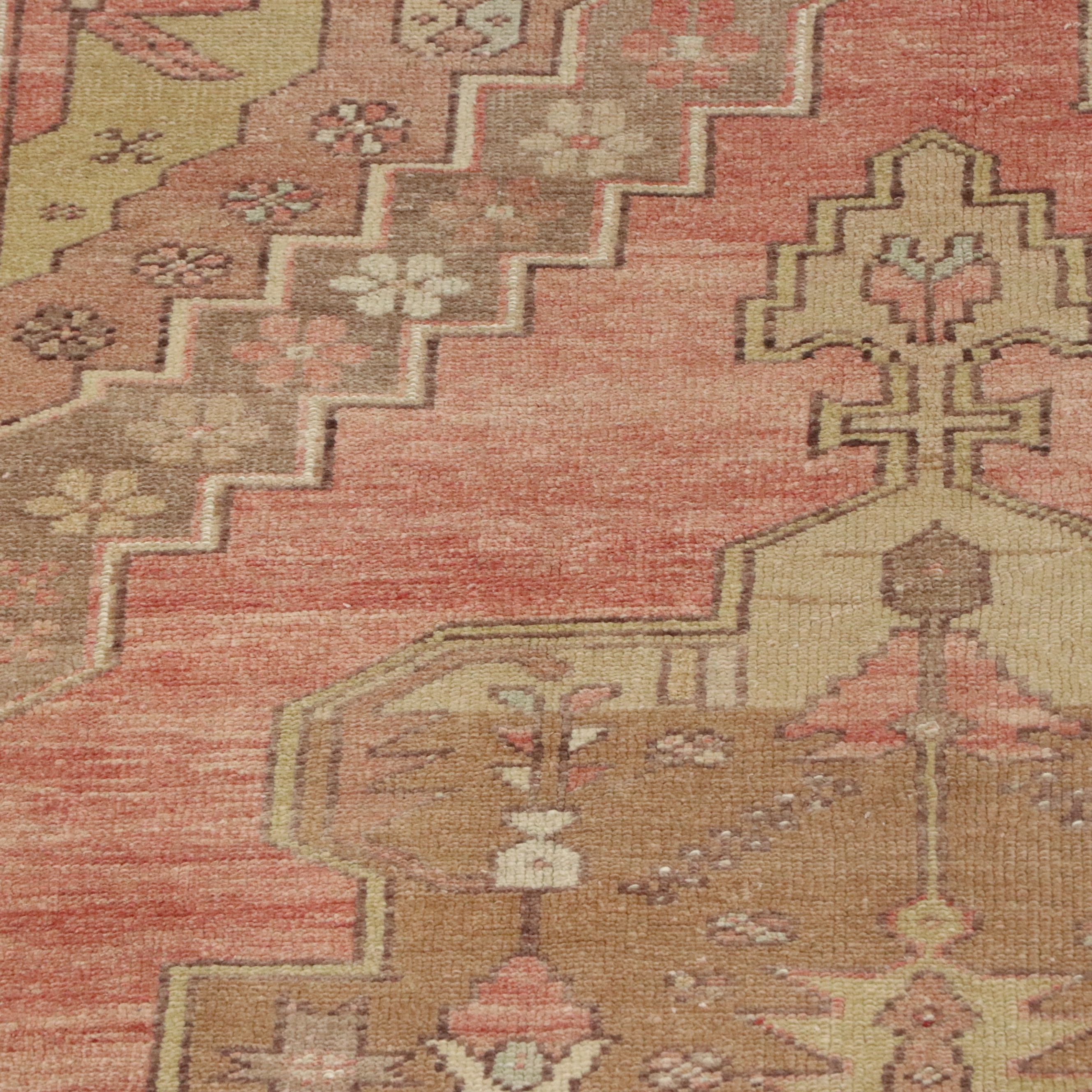 4'6 x 8'6 Hand-Knotted Turkish Oushak Area Rug