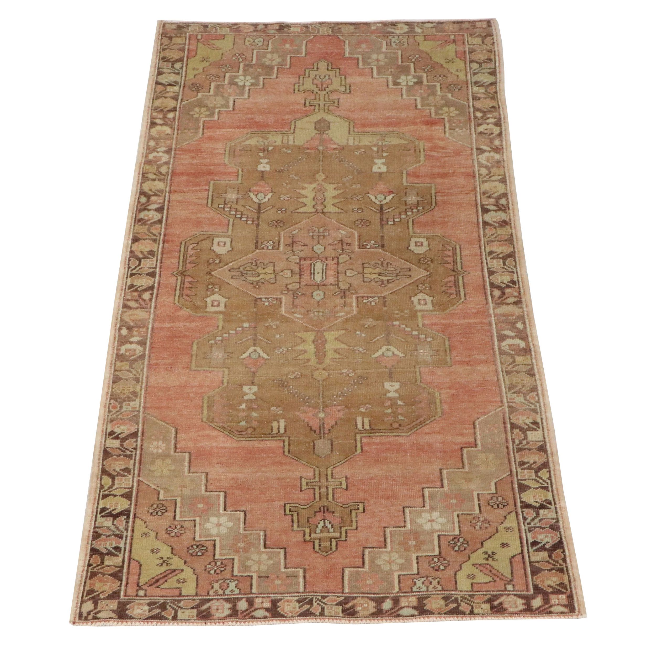 4'6 x 8'6 Hand-Knotted Turkish Oushak Area Rug