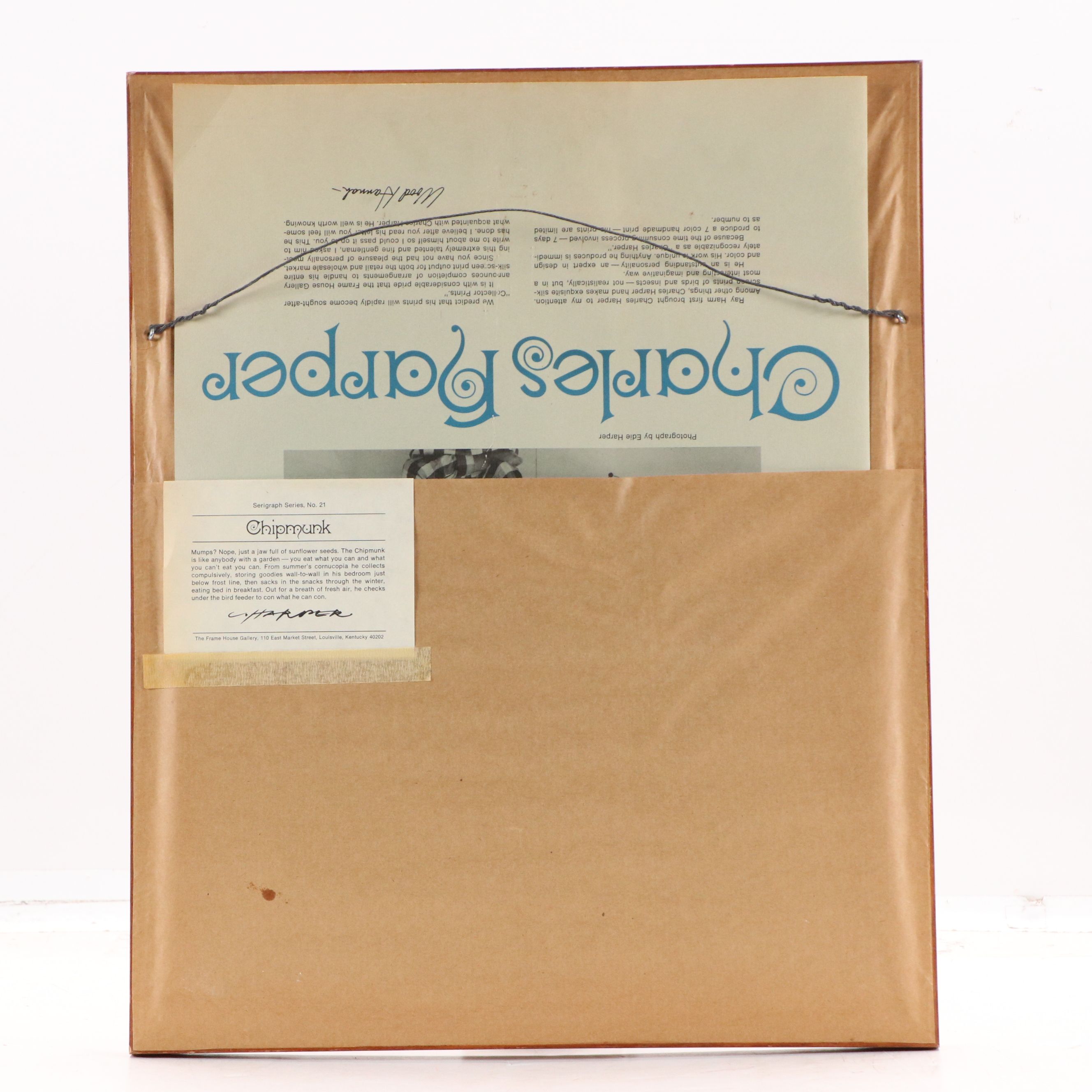 Charley Harper Serigraph "Chipmunk (Cheeky Chippy)," 1972