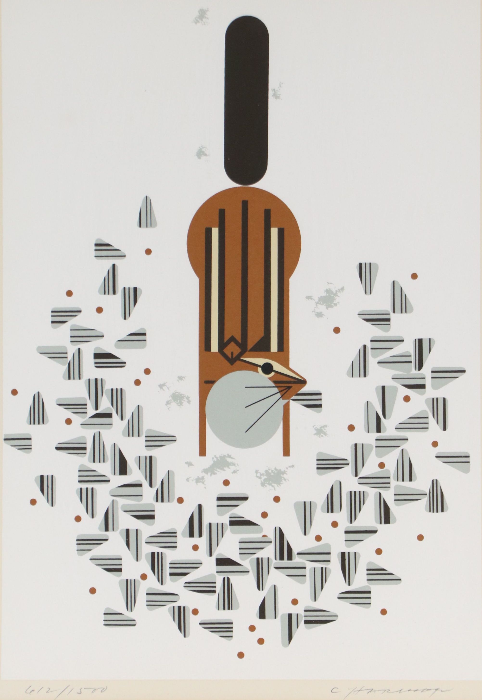 Charley Harper Serigraph "Chipmunk (Cheeky Chippy)," 1972