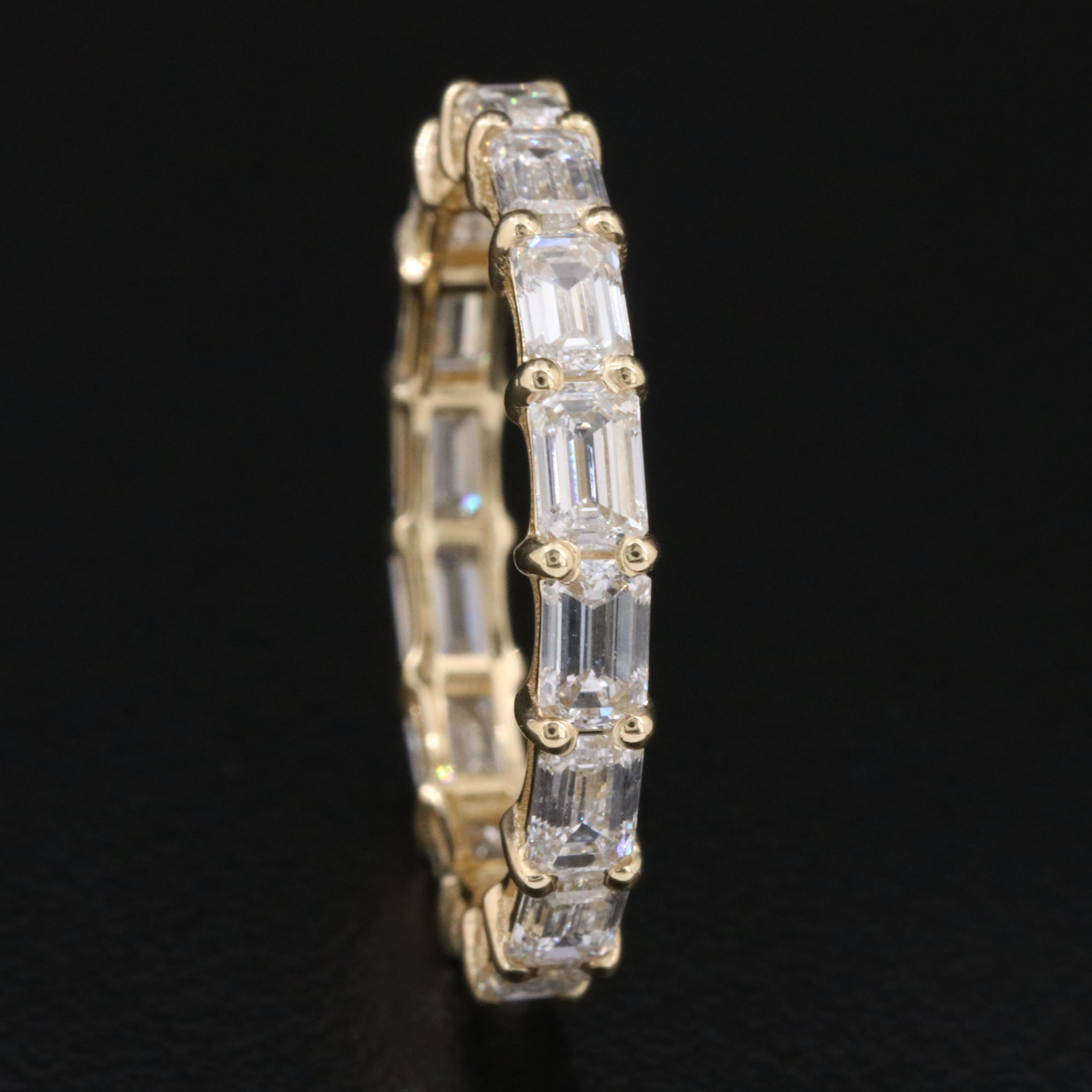 14K 2.76 CTW Lab Grown Diamond Eternity Band with IGI Jewelry Report
