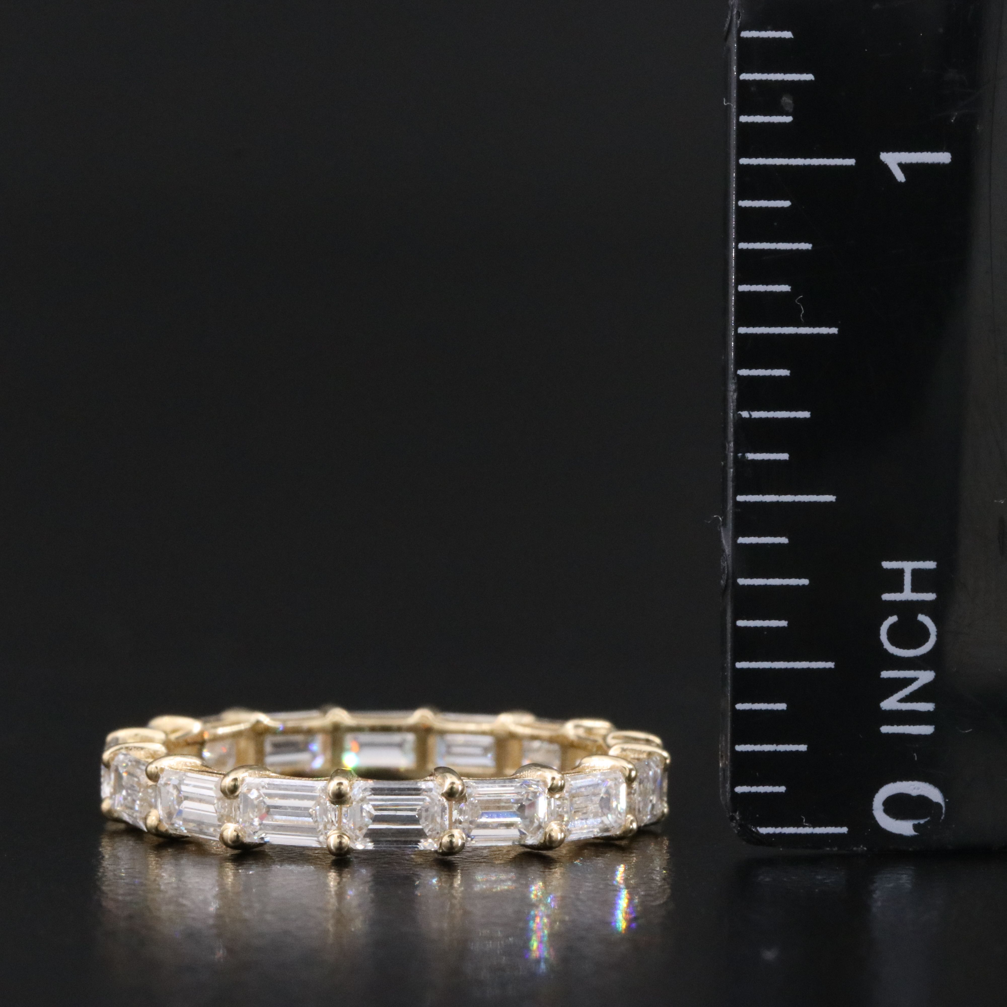 14K 2.76 CTW Lab Grown Diamond Eternity Band with IGI Jewelry Report