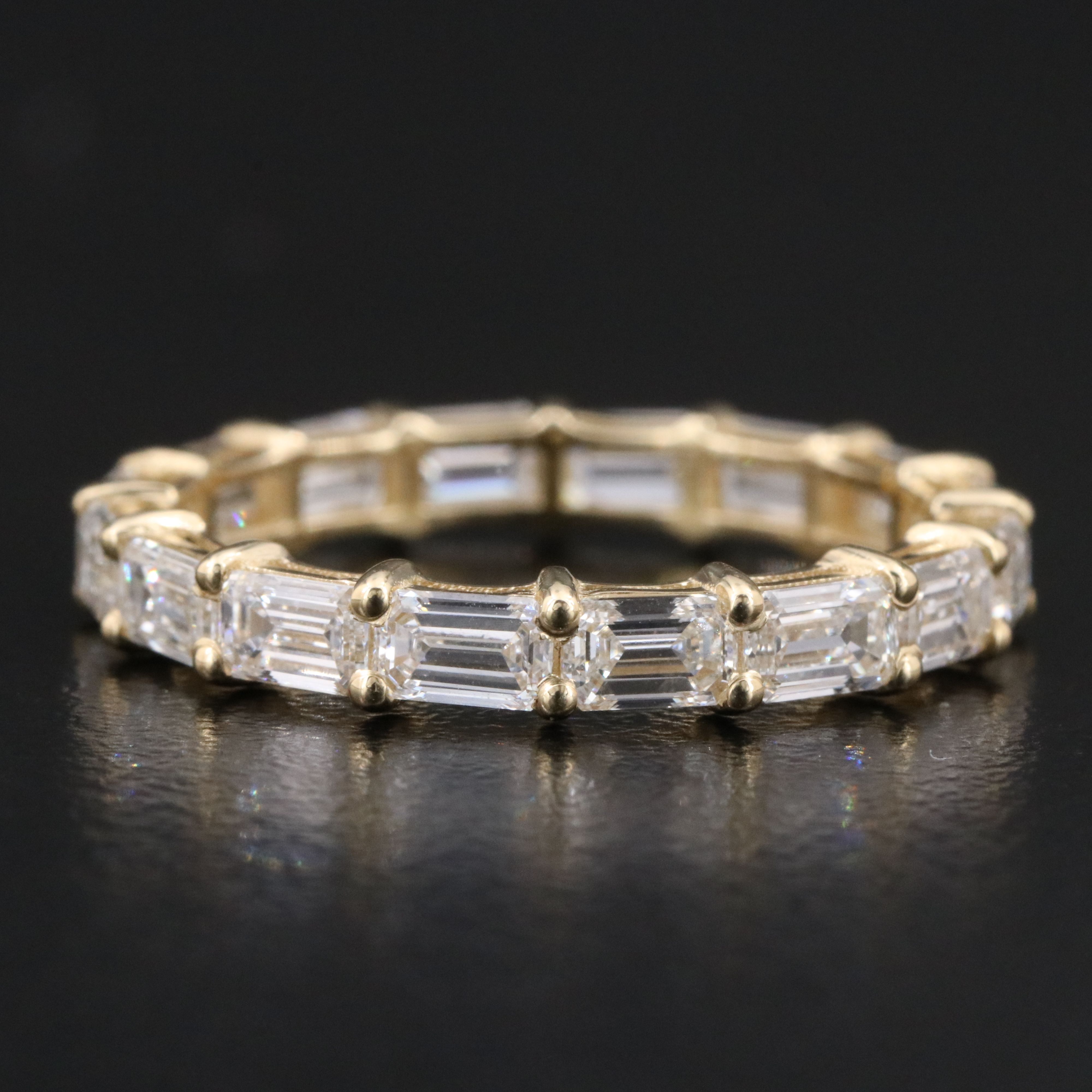 14K 2.76 CTW Lab Grown Diamond Eternity Band with IGI Jewelry Report