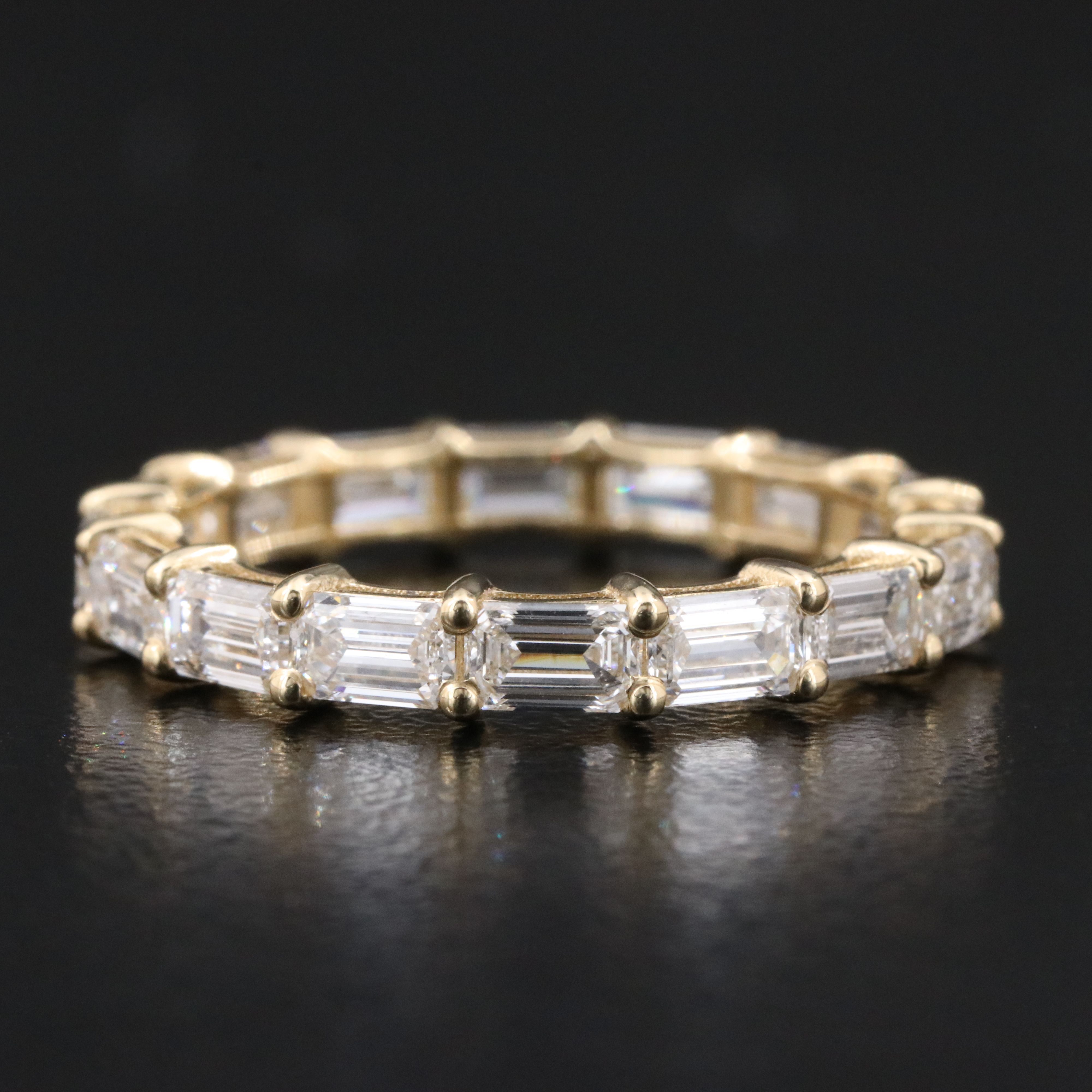 14K 2.76 CTW Lab Grown Diamond Eternity Band with IGI Jewelry Report