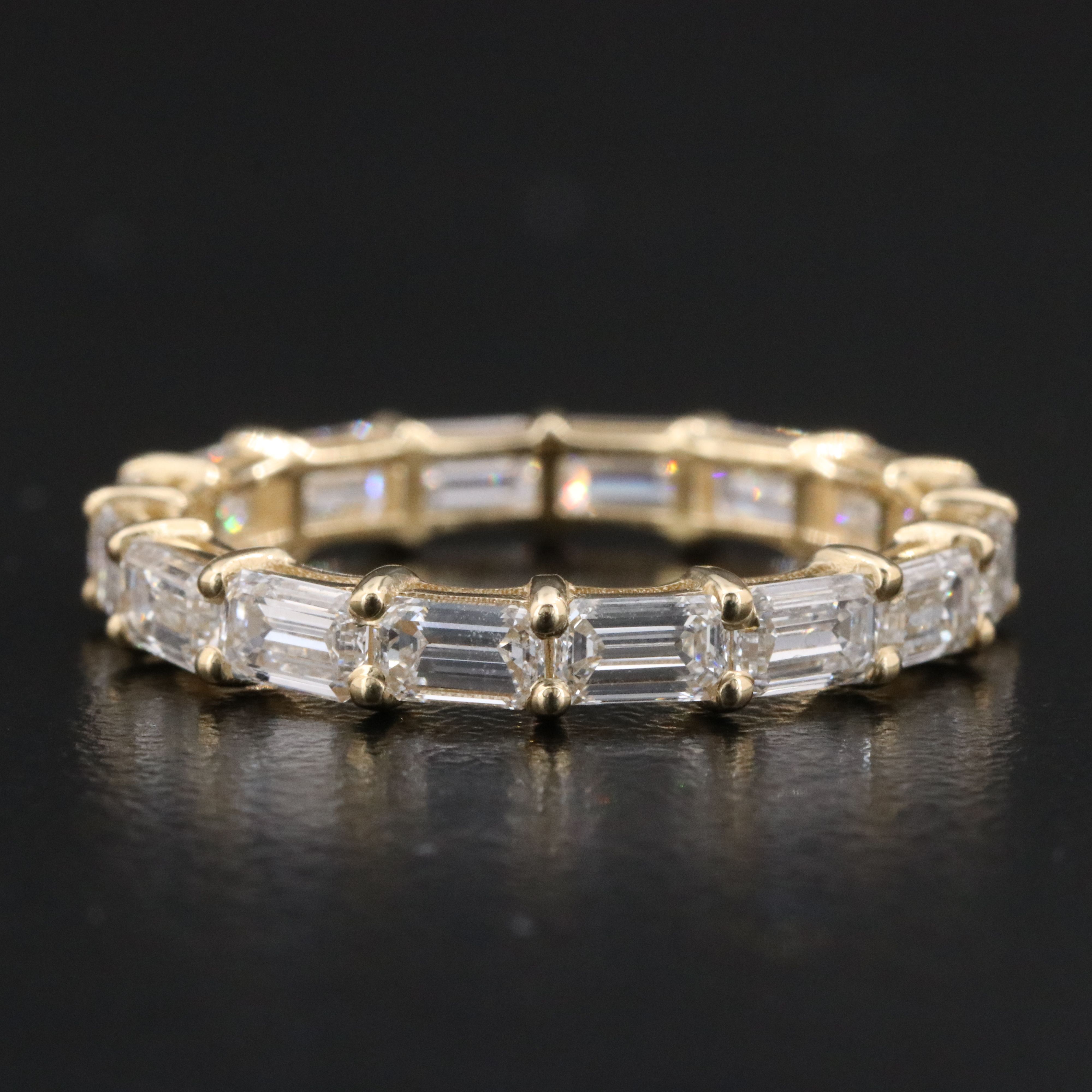 14K 2.76 CTW Lab Grown Diamond Eternity Band with IGI Jewelry Report