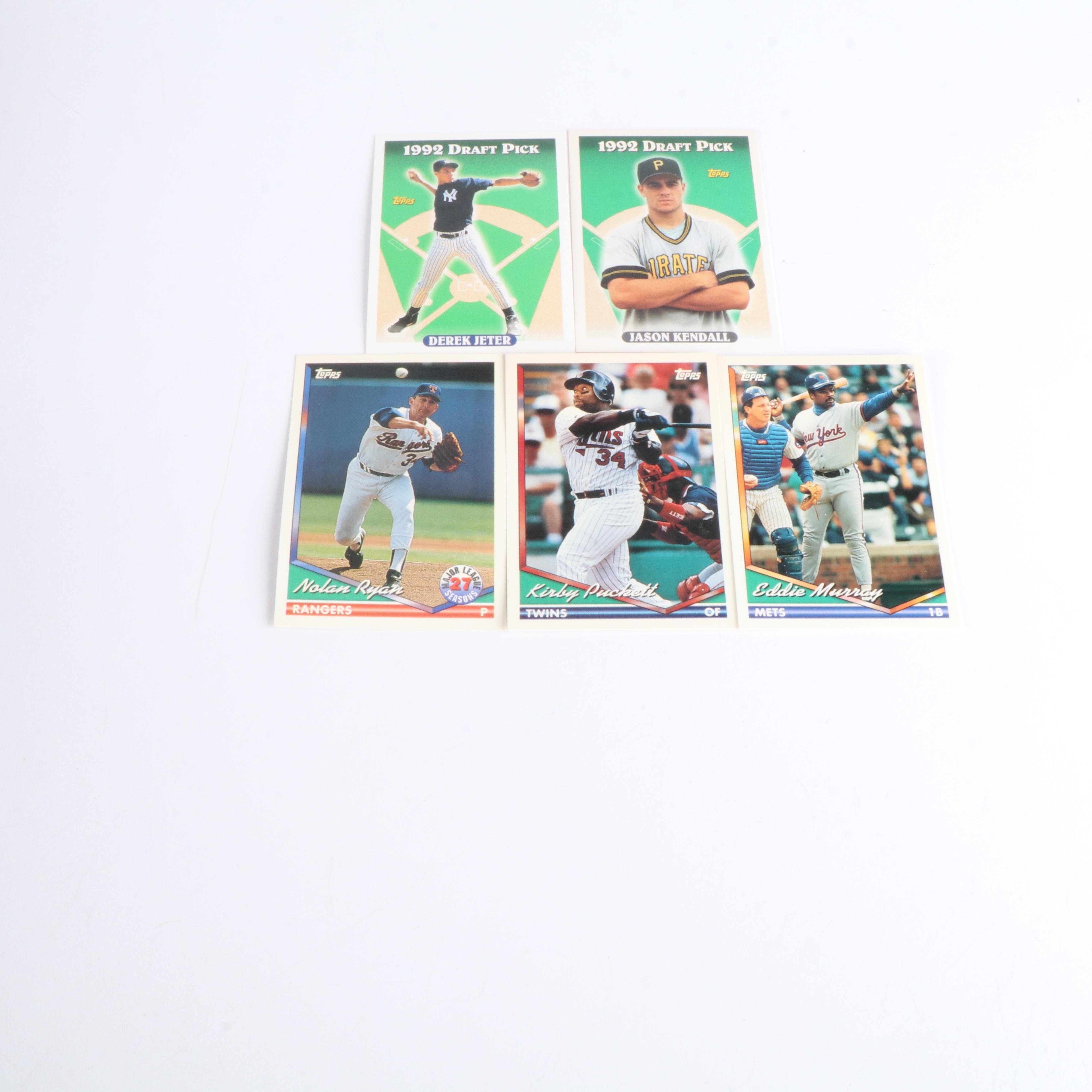 Topps with Other Baseball Cards Featuring Derek Jeter Rookie & More, 1970s-2000s