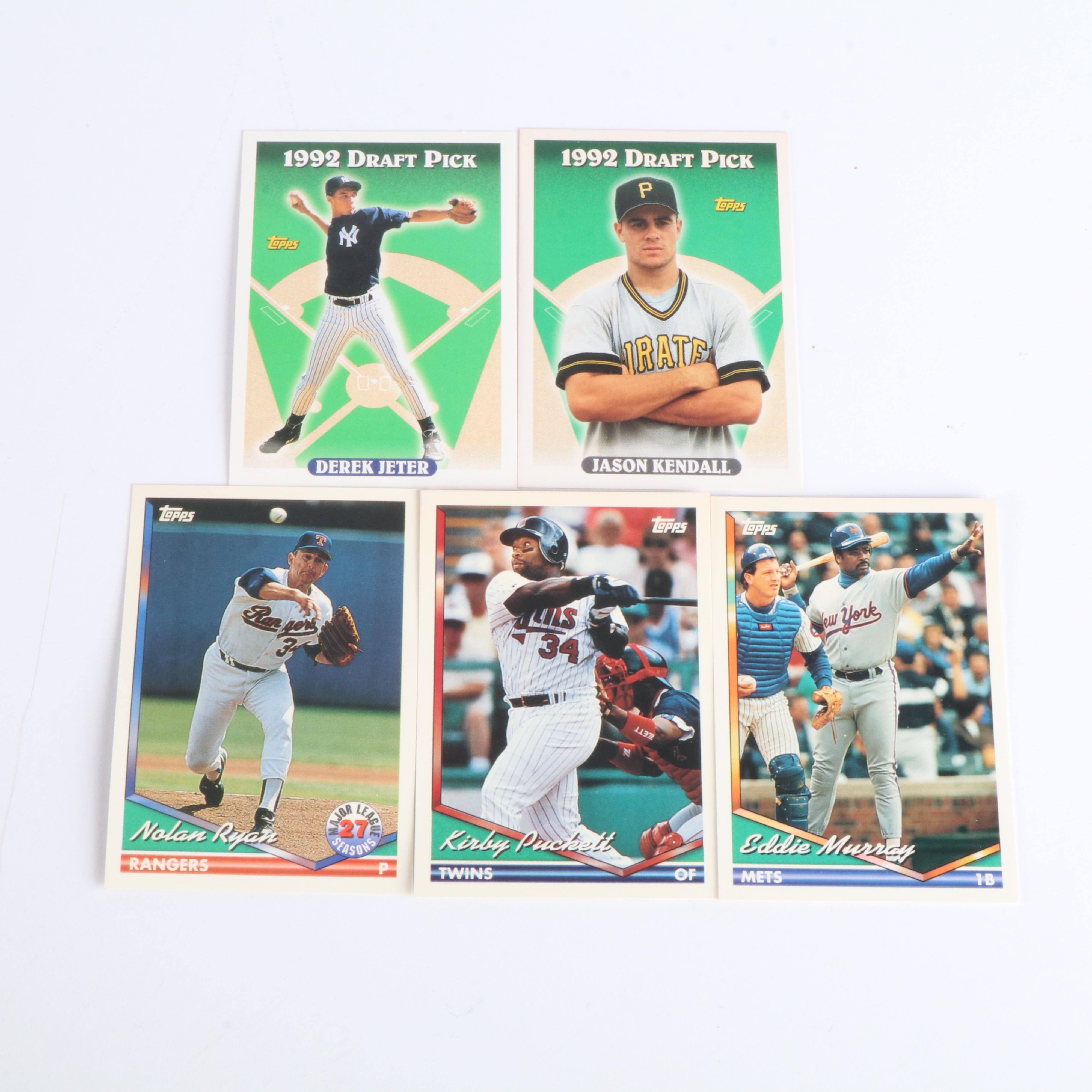 Topps with Other Baseball Cards Featuring Derek Jeter Rookie & More, 1970s-2000s