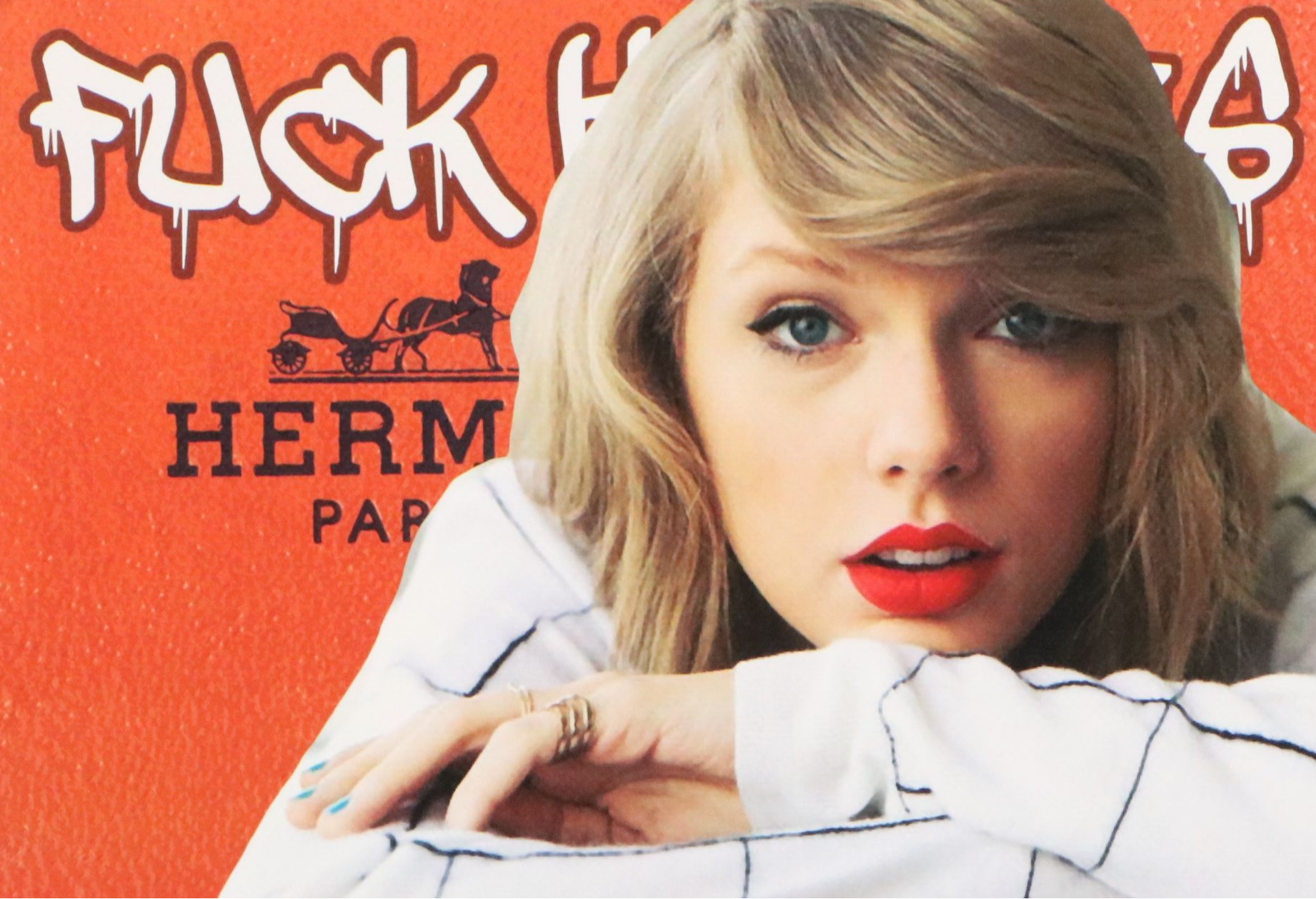 Death NYC Offset Lithograph Homage to Taylor Swift and Hermes, 2023