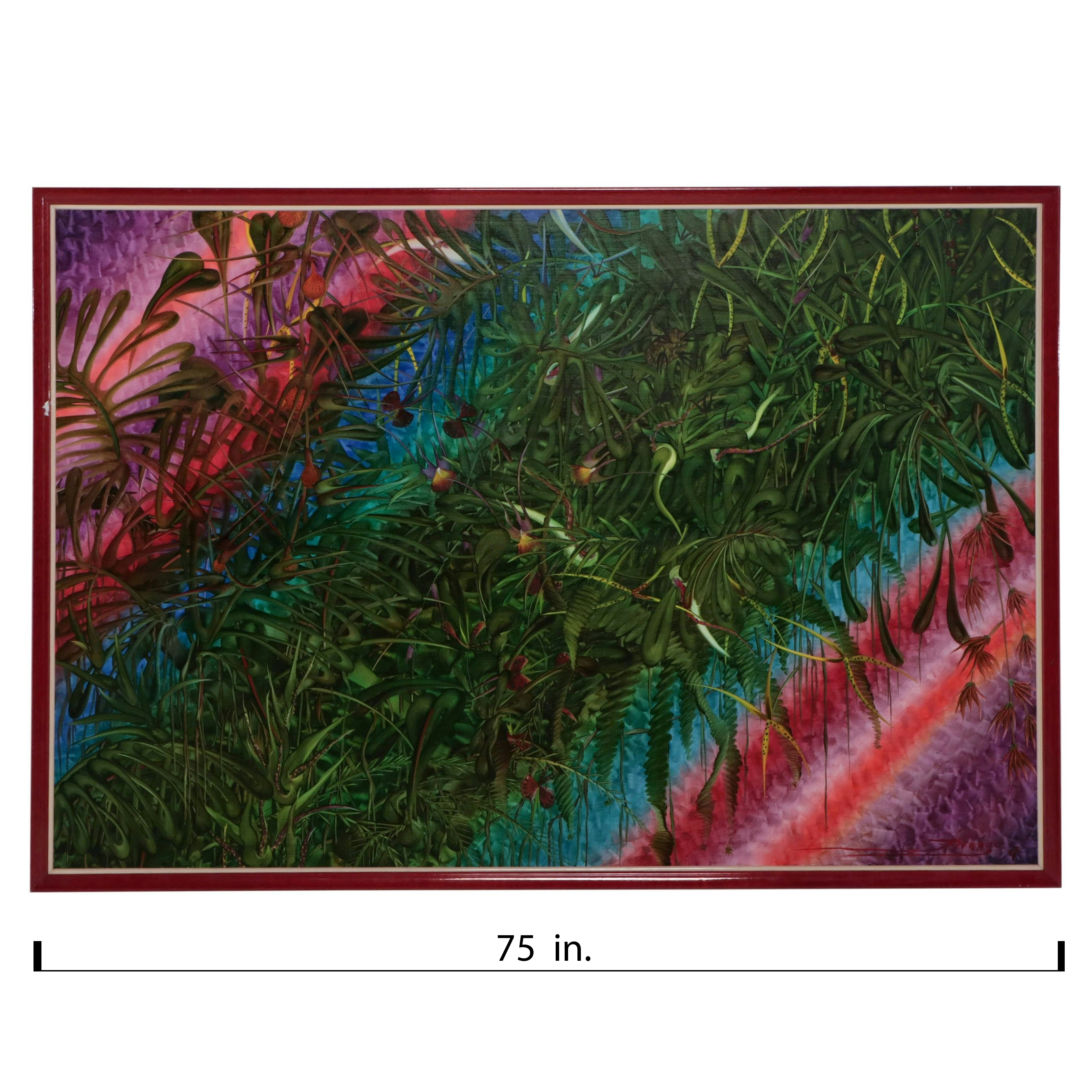 Jorge Ivan Arango Monumental Rainforest Oil Painting