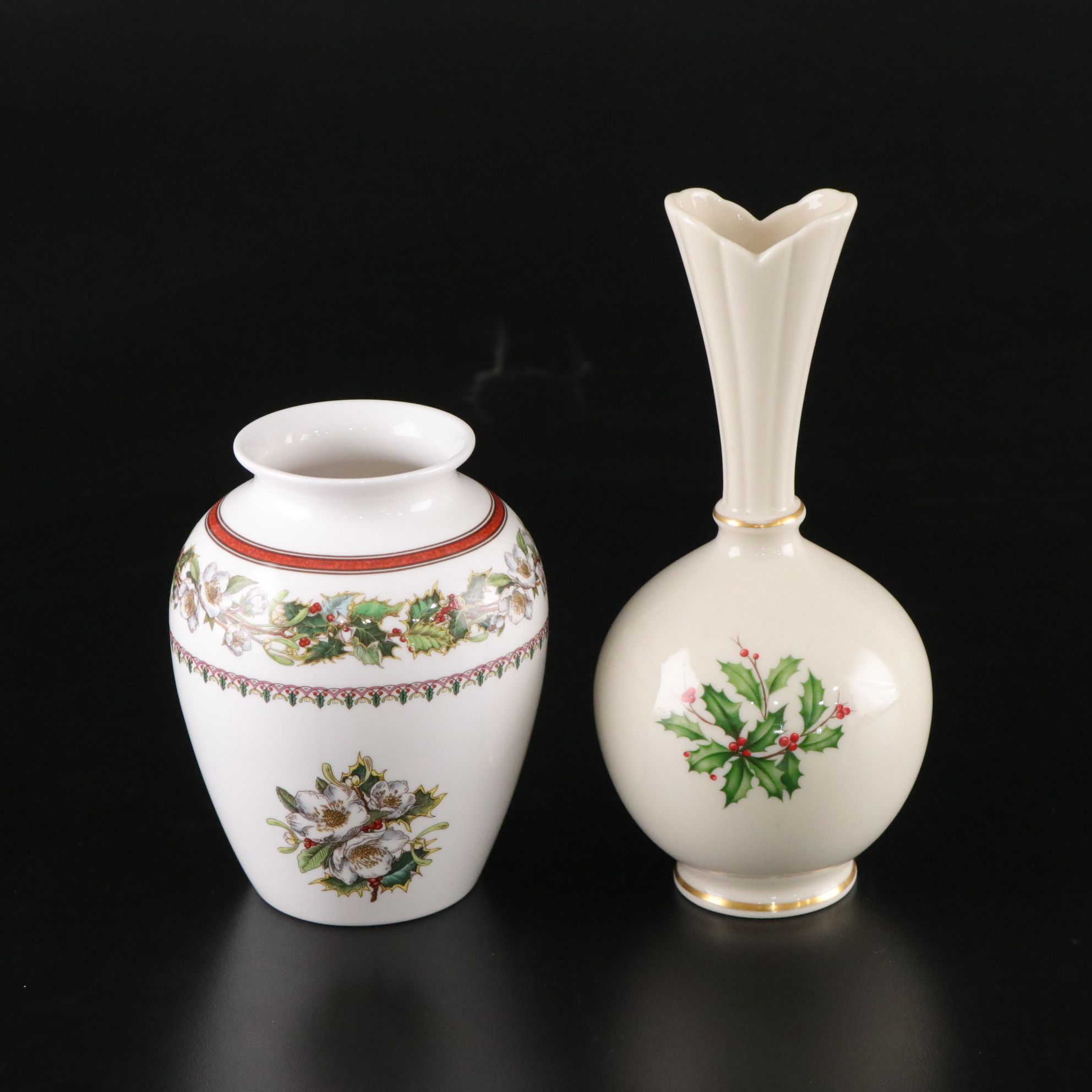 Lenox Porcelain "Winter Greetings" and More Holiday Platters, Vases & Serveware