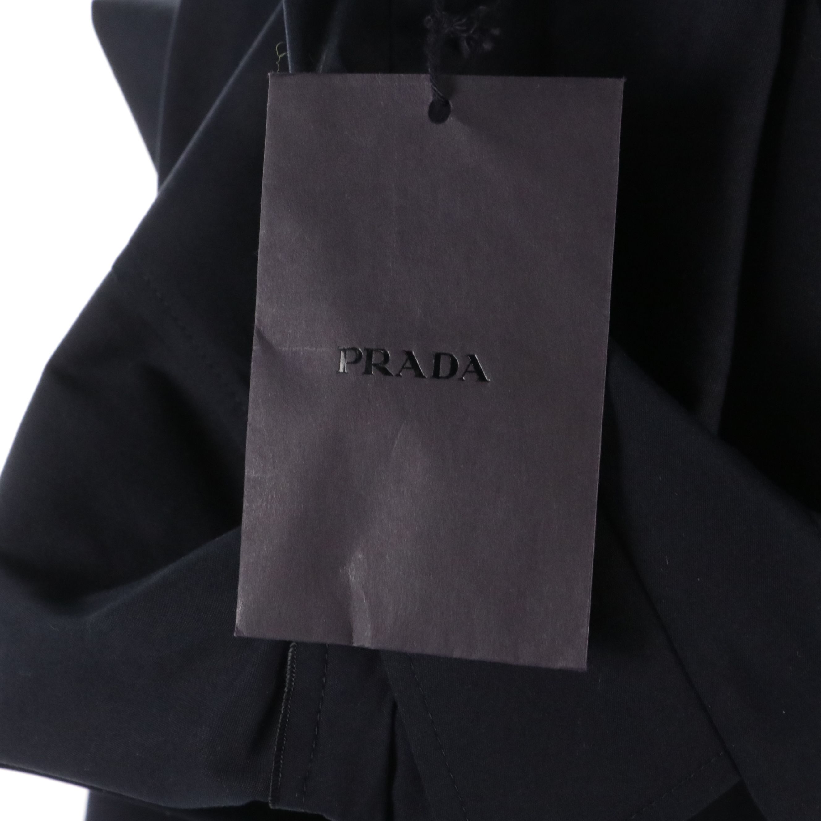 Prada Navy Blue Cotton-Blend Shirt