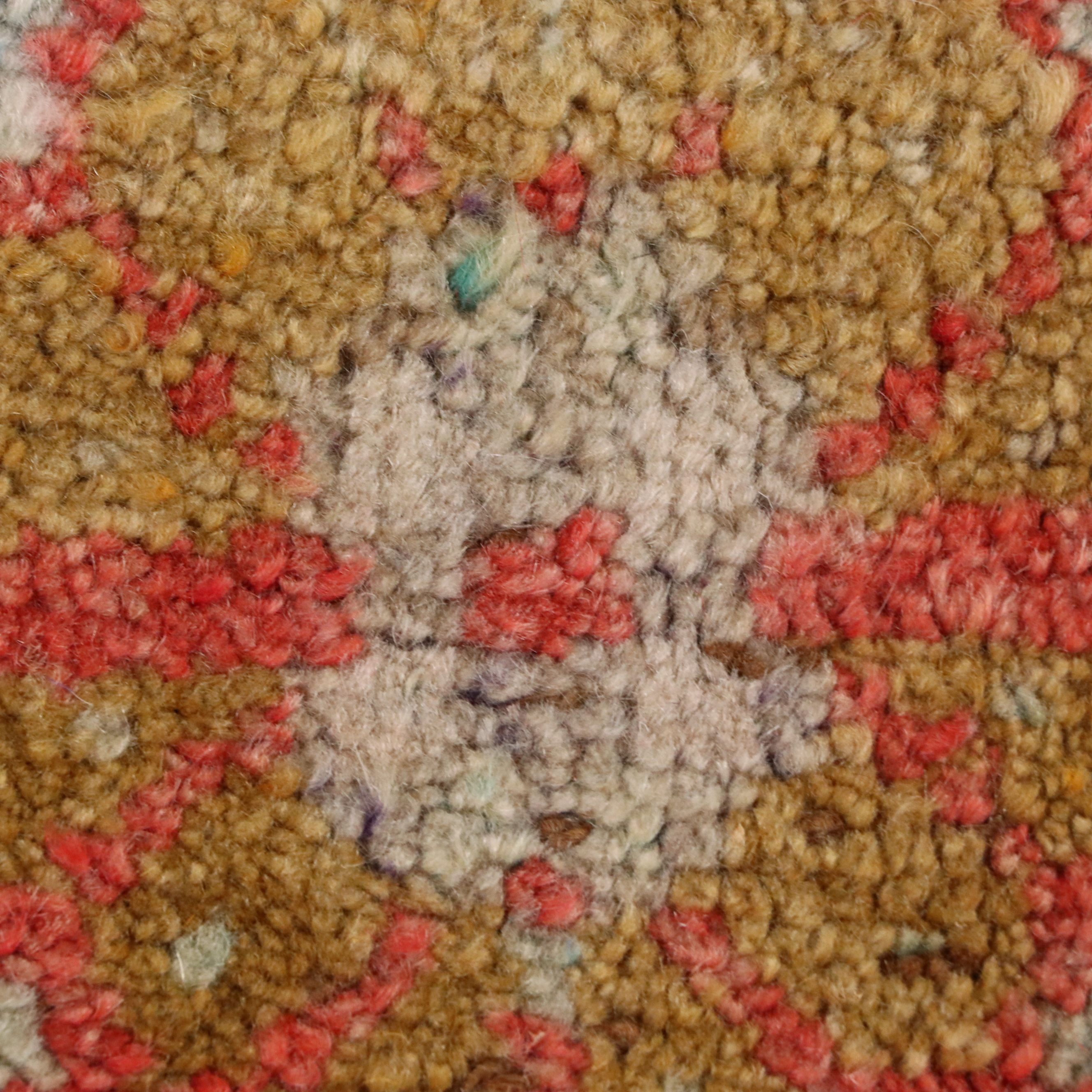 4'4 x 8'11 Hand-Knotted Turkish Oushak Area Rug