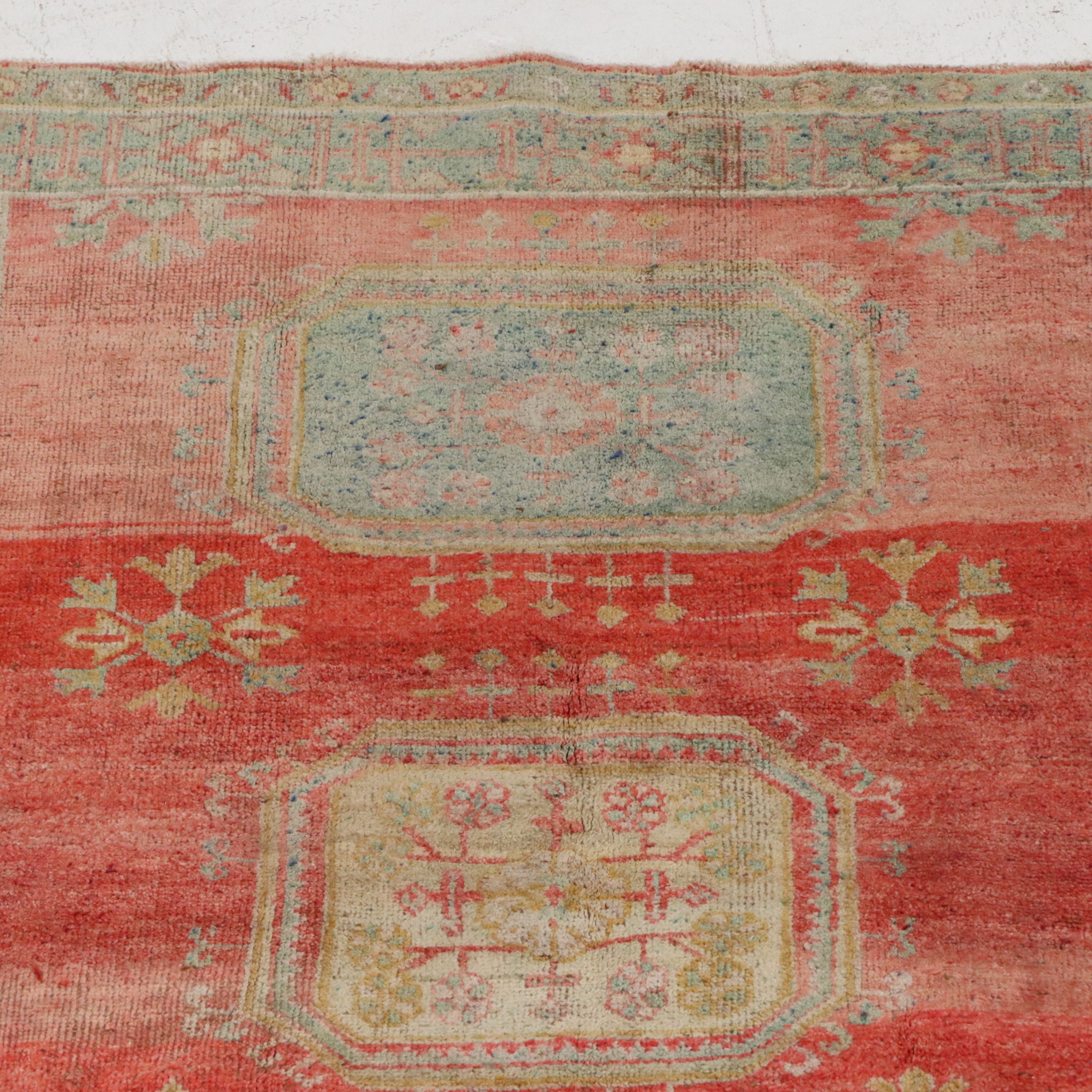 4'4 x 8'11 Hand-Knotted Turkish Oushak Area Rug