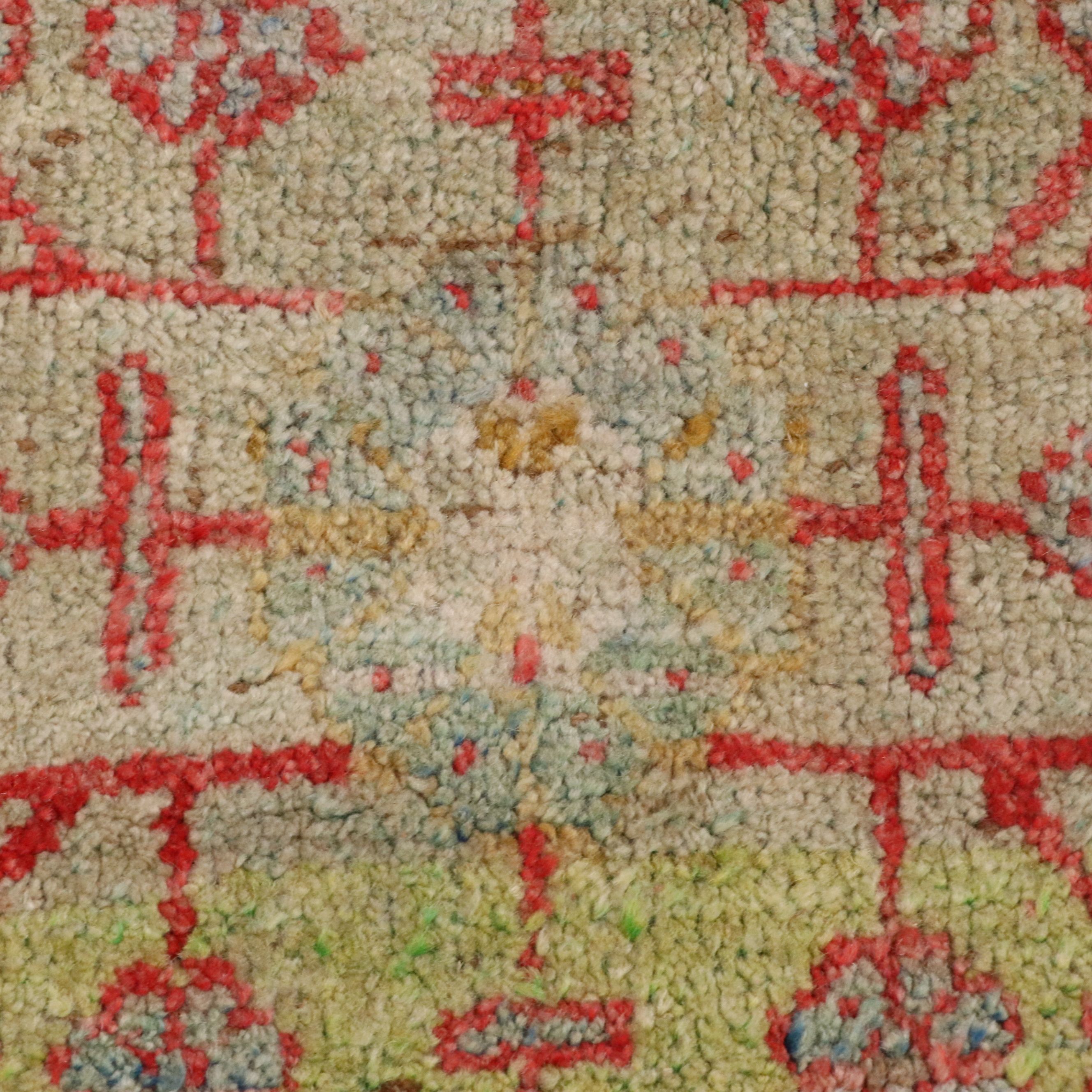 4'4 x 8'11 Hand-Knotted Turkish Oushak Area Rug