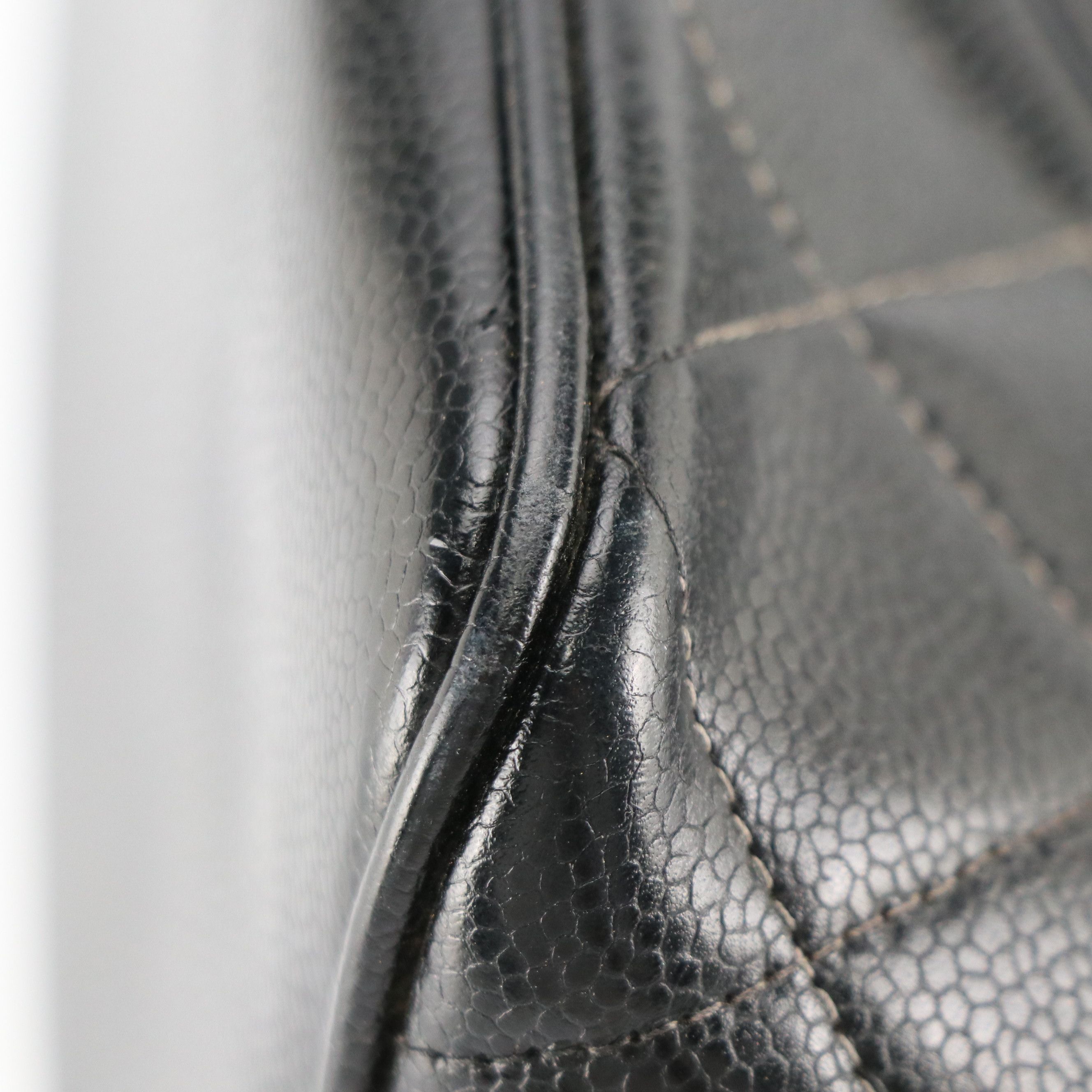 Chanel Medallion Zip Tote in Black Quilted Caviar Leather