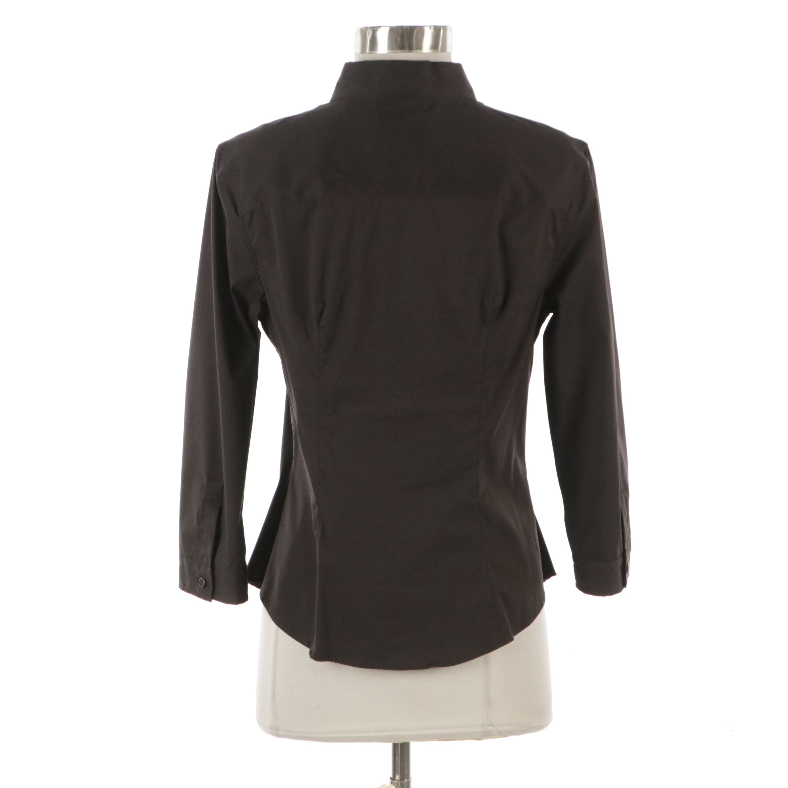 Prada Brown Cotton-Blend Button-Up Shirt