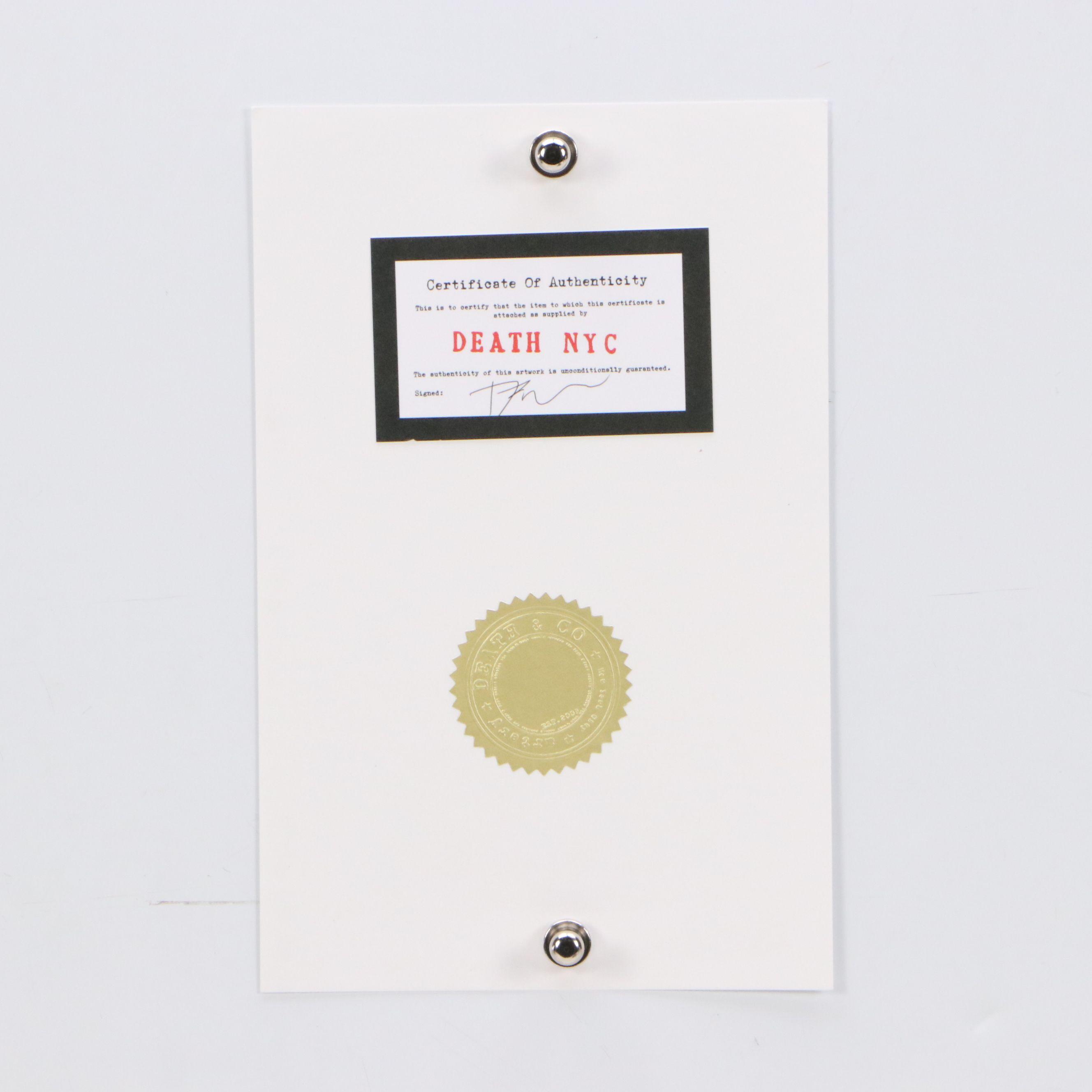 Death NYC Offset Lithograph Homage to Black Cat and Chanel, 2024