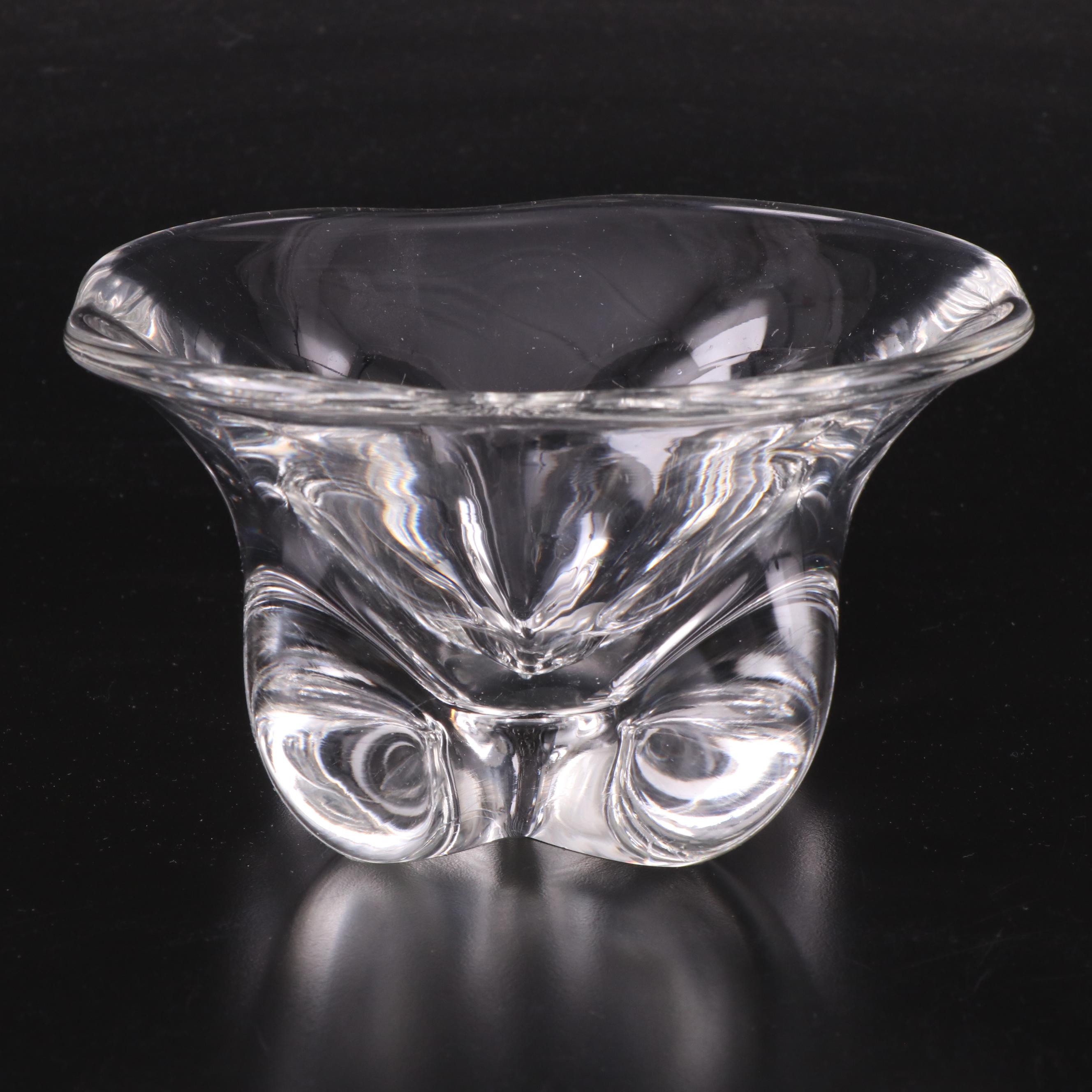 Kosta Boda "Atoll" Bowl and Candle Holder with Other Footed Glass Bowl