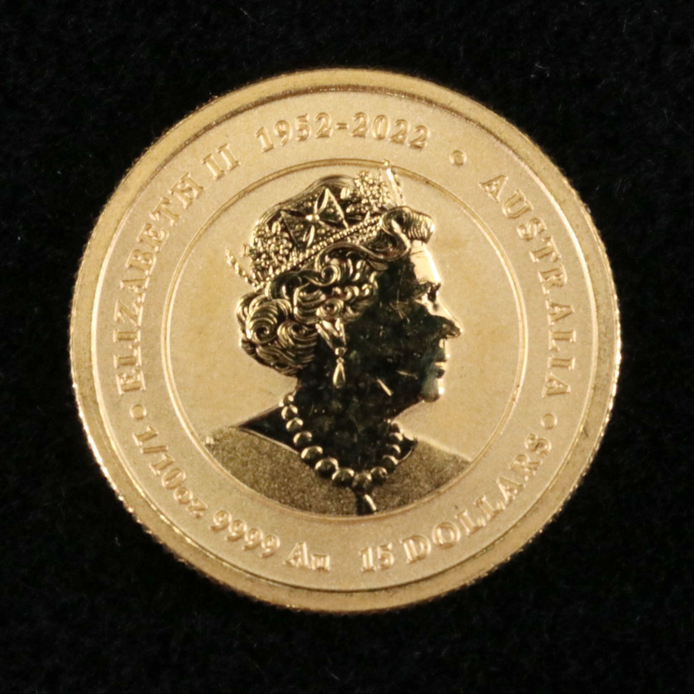 2024 Australia 1/10th-Oz. Fine Gold Year of the Dragon Bullion Coin