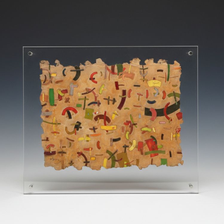 Walter Sorge Modernist Abstract Oil Painting, Late 20th Century